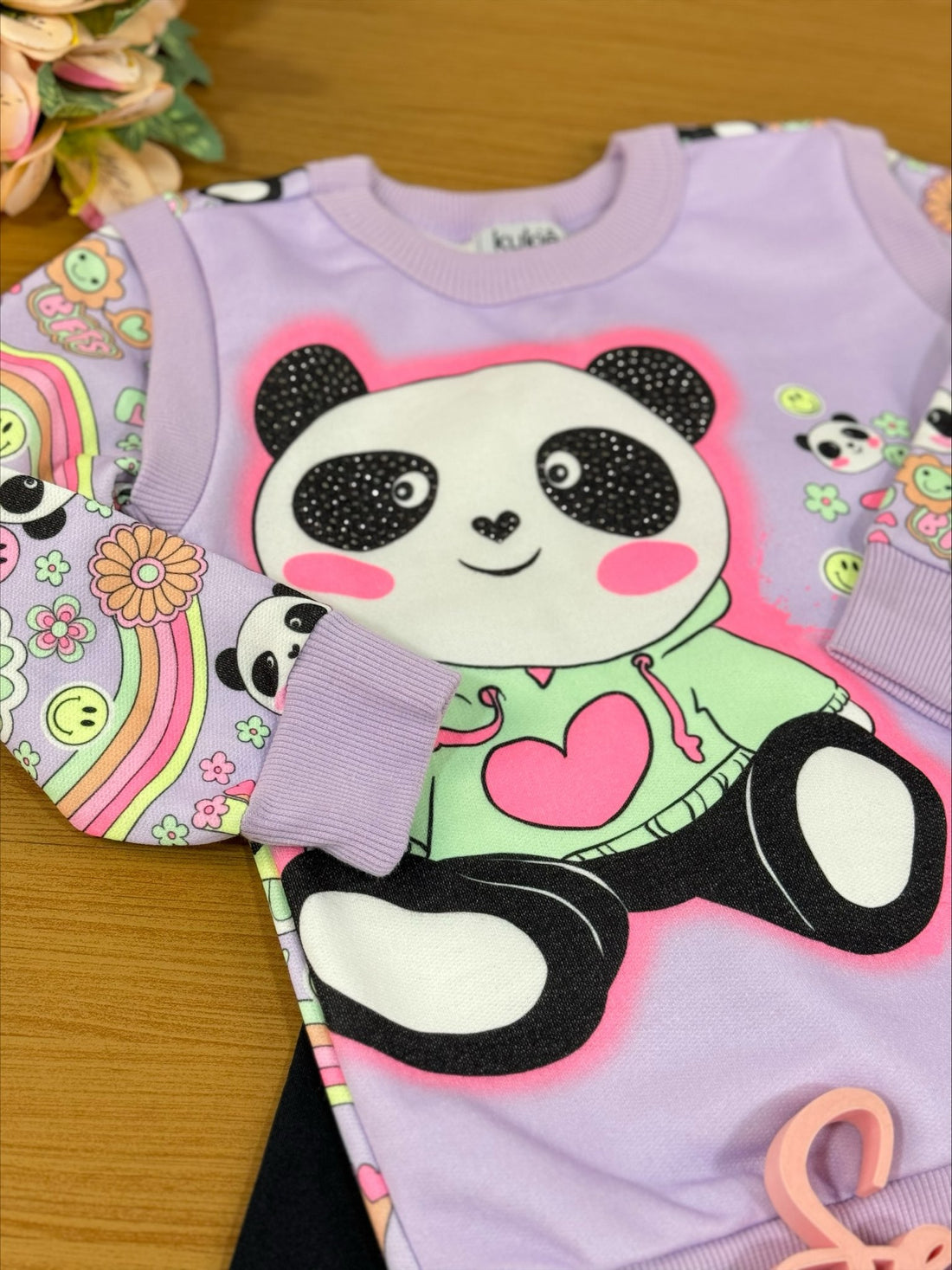 Conjunto Infantil Kukie Inverno Calça e Blusão Panda