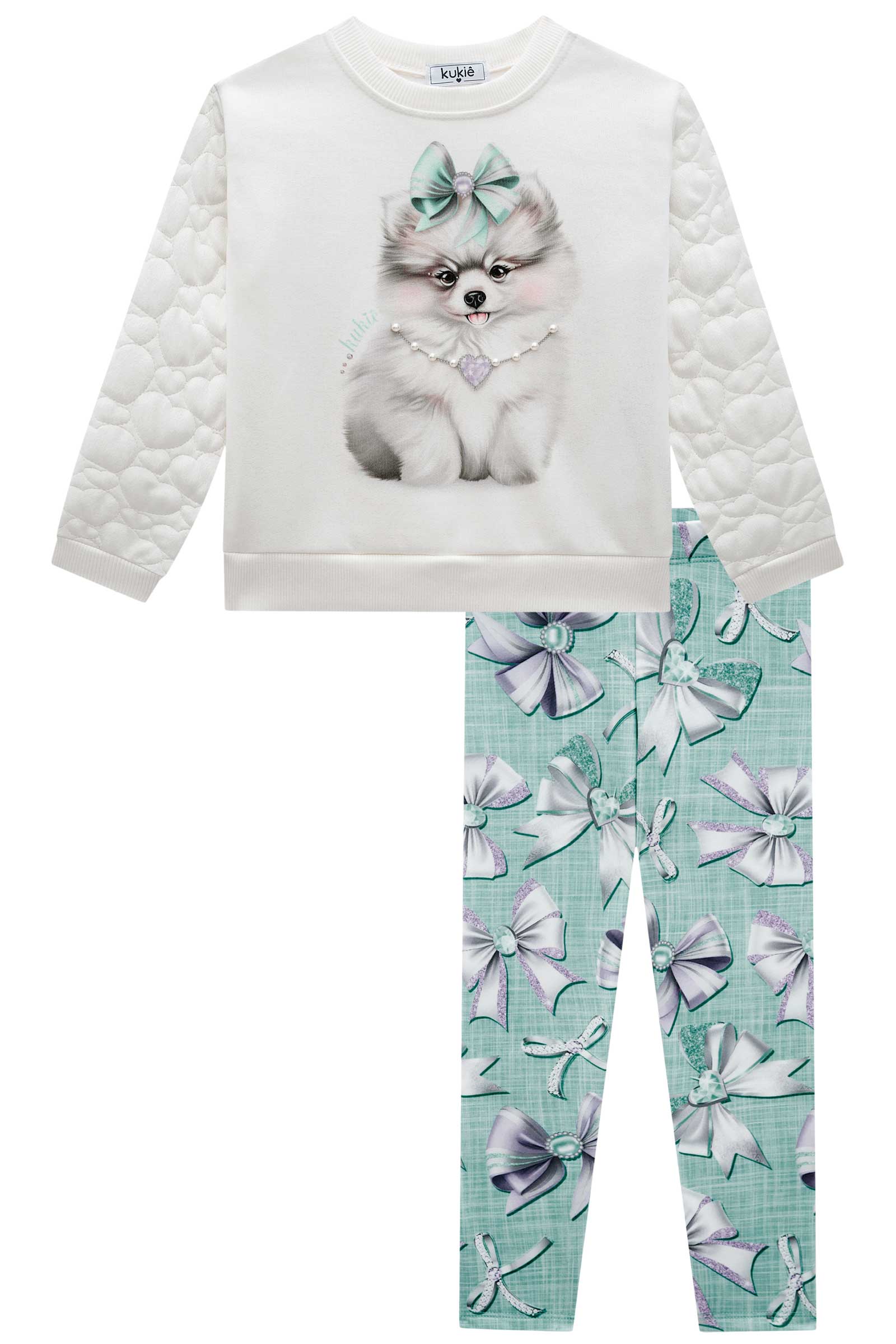 Conjunto Infantil Kukie Inverno Calça Térmica e Blusão Cachorrinho
