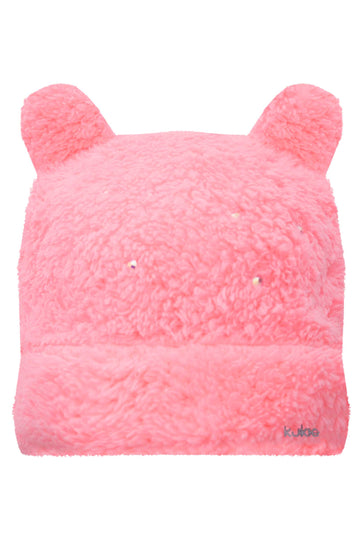Gorro Infantil Kukie Rosa Neon Strass
