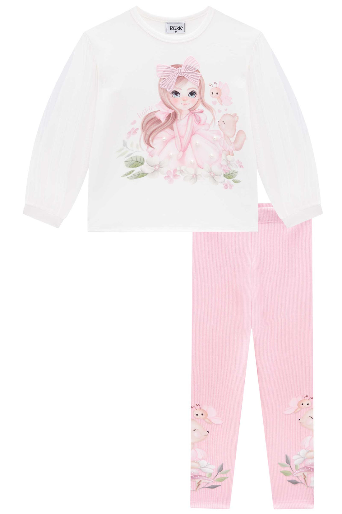 Conjunto Infantil Kukie Inverno Calça e Blusa Fadinha