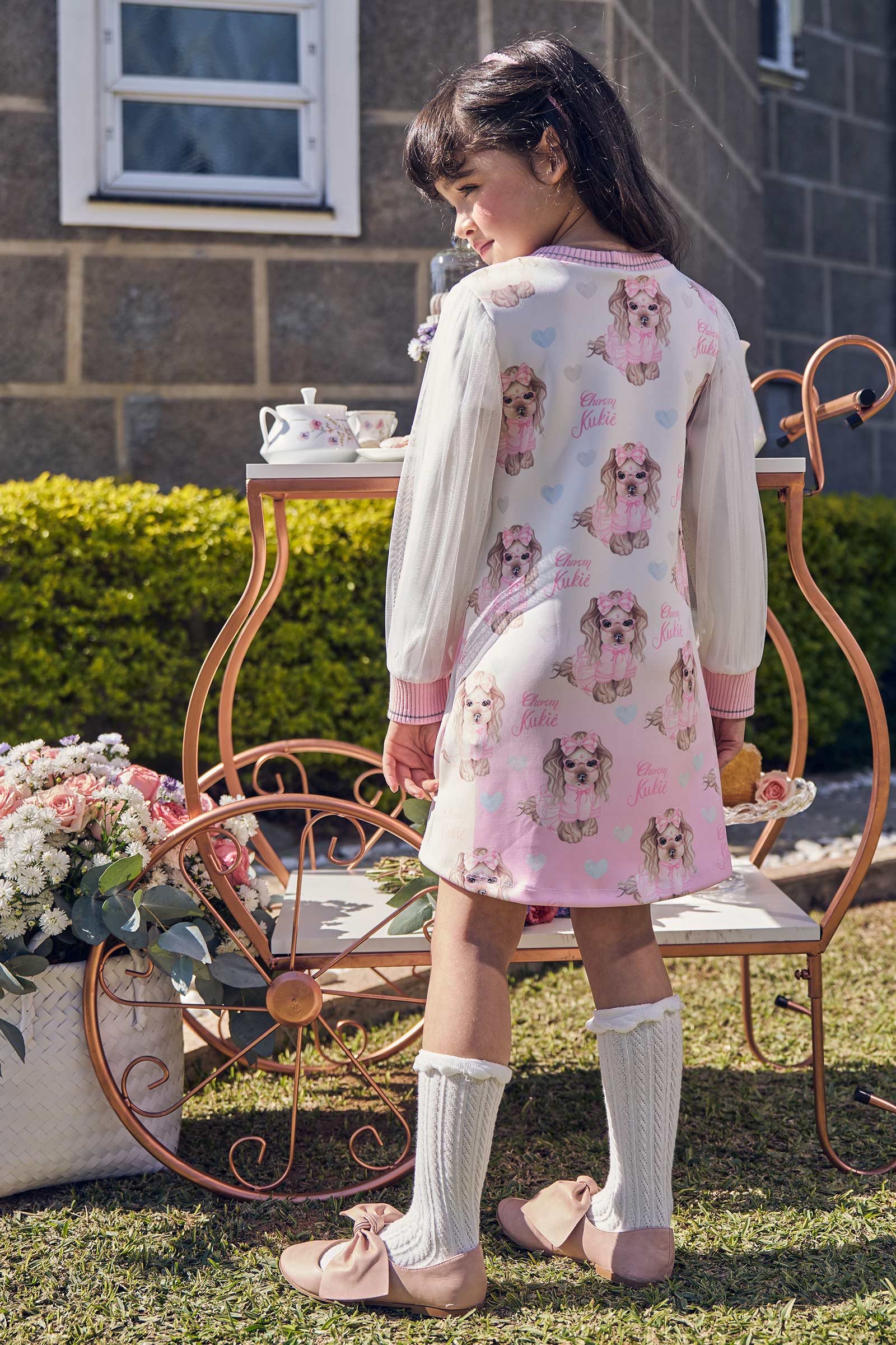 Vestido Infantil Kukie Inverno Cachorrinha