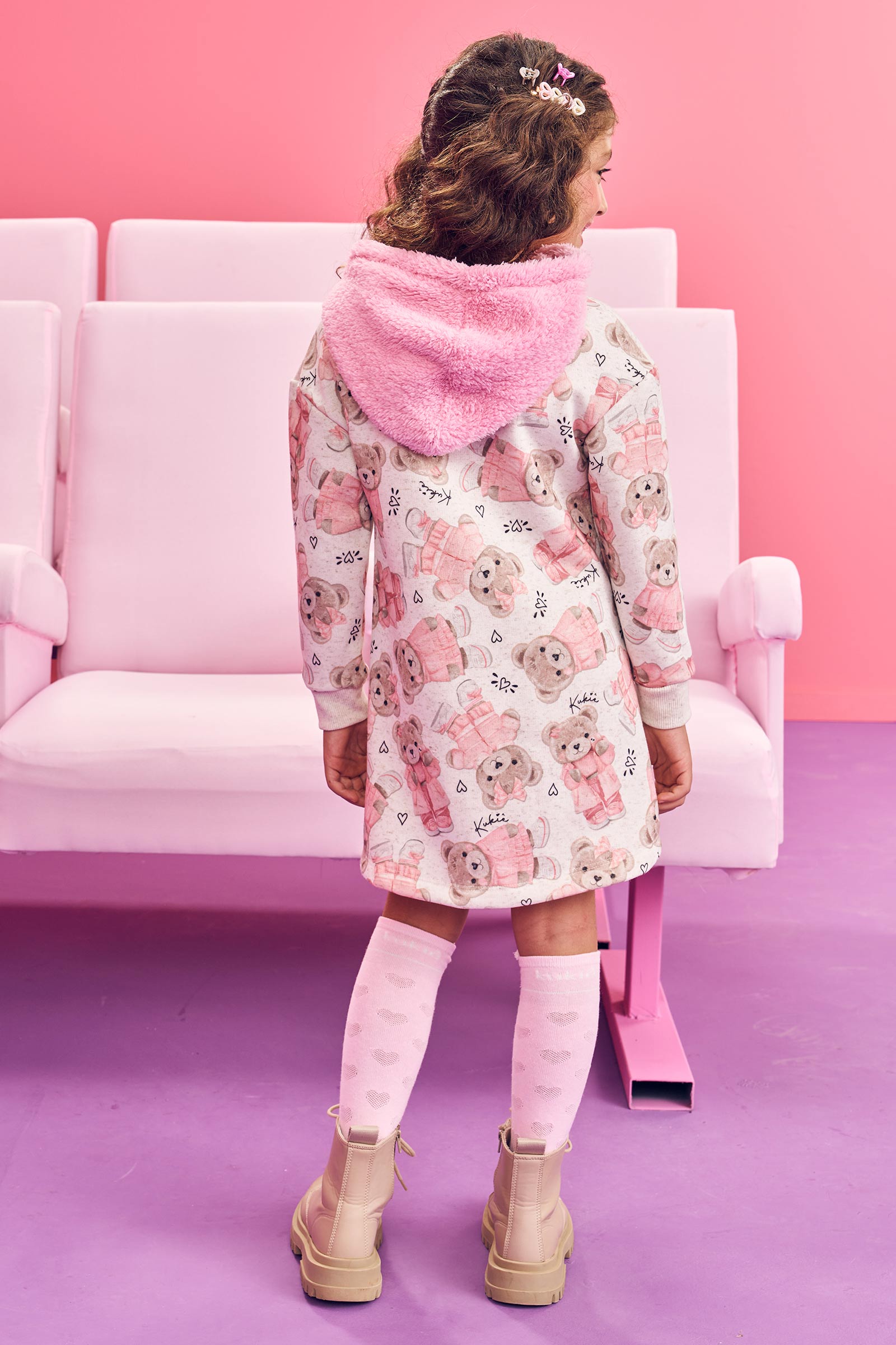Vestido Infantil Kukie Inverno Ursinhos