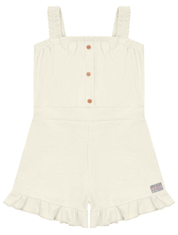 Macaquinho Infantil Cinti Verão Off White