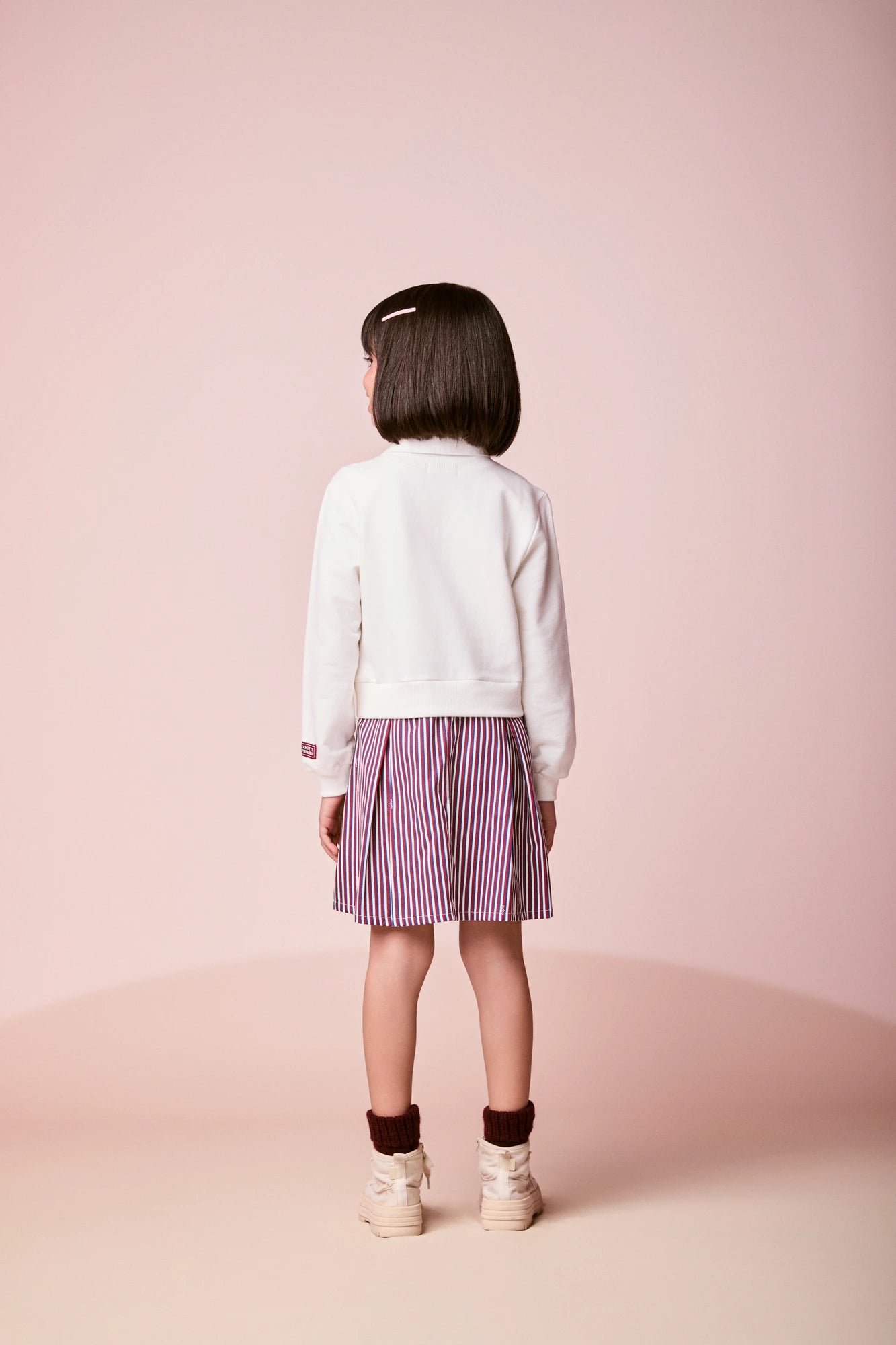 Vestido Infantil Momi Inverno sem Flanela Branco e Listrado Hello Kitty