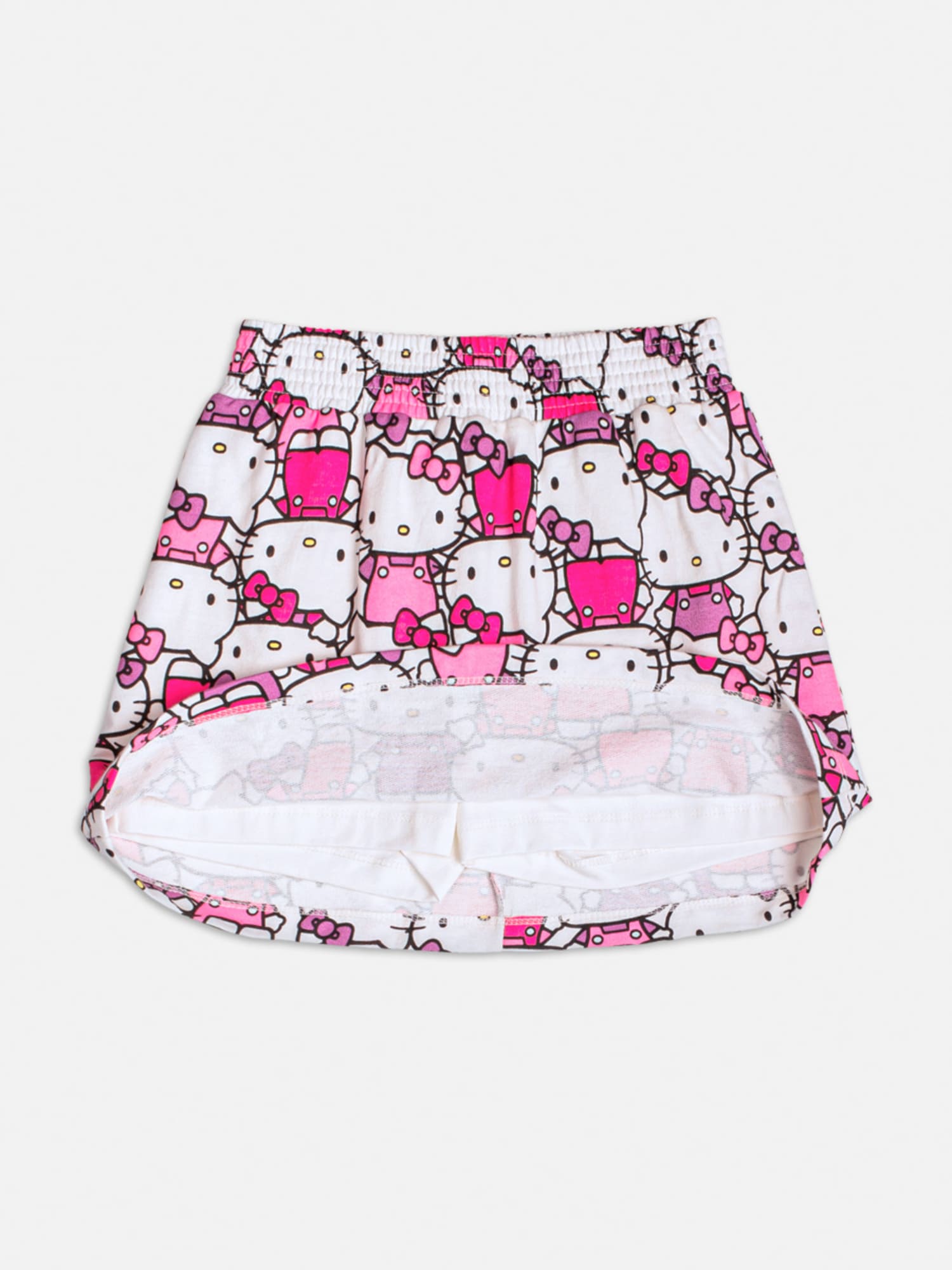 Conjunto Infantil Momi Inverno com Saia e Casaco Branco Hello Kitty