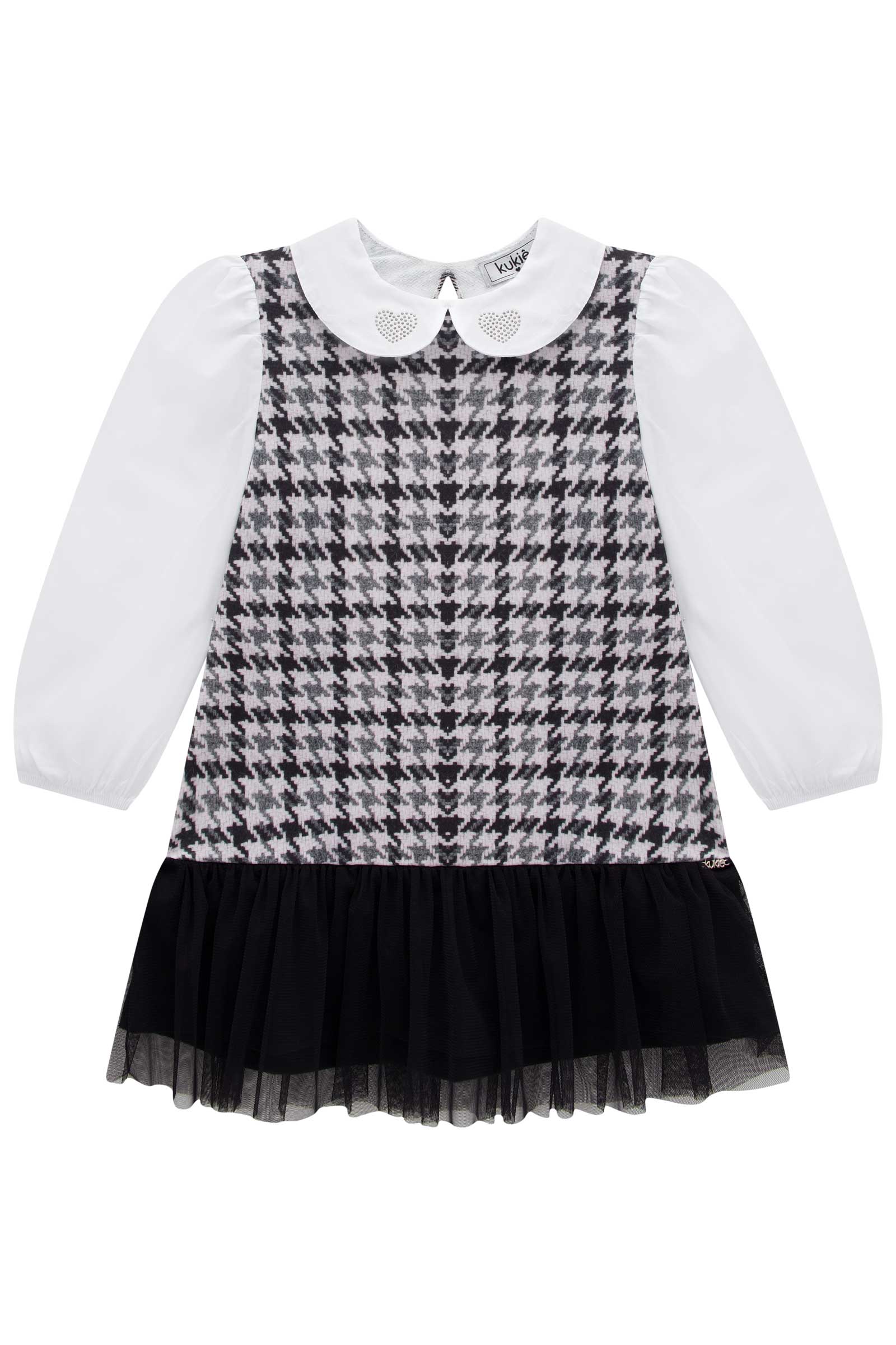 Vestido Infantil Kukie Inverno Crochê 3D