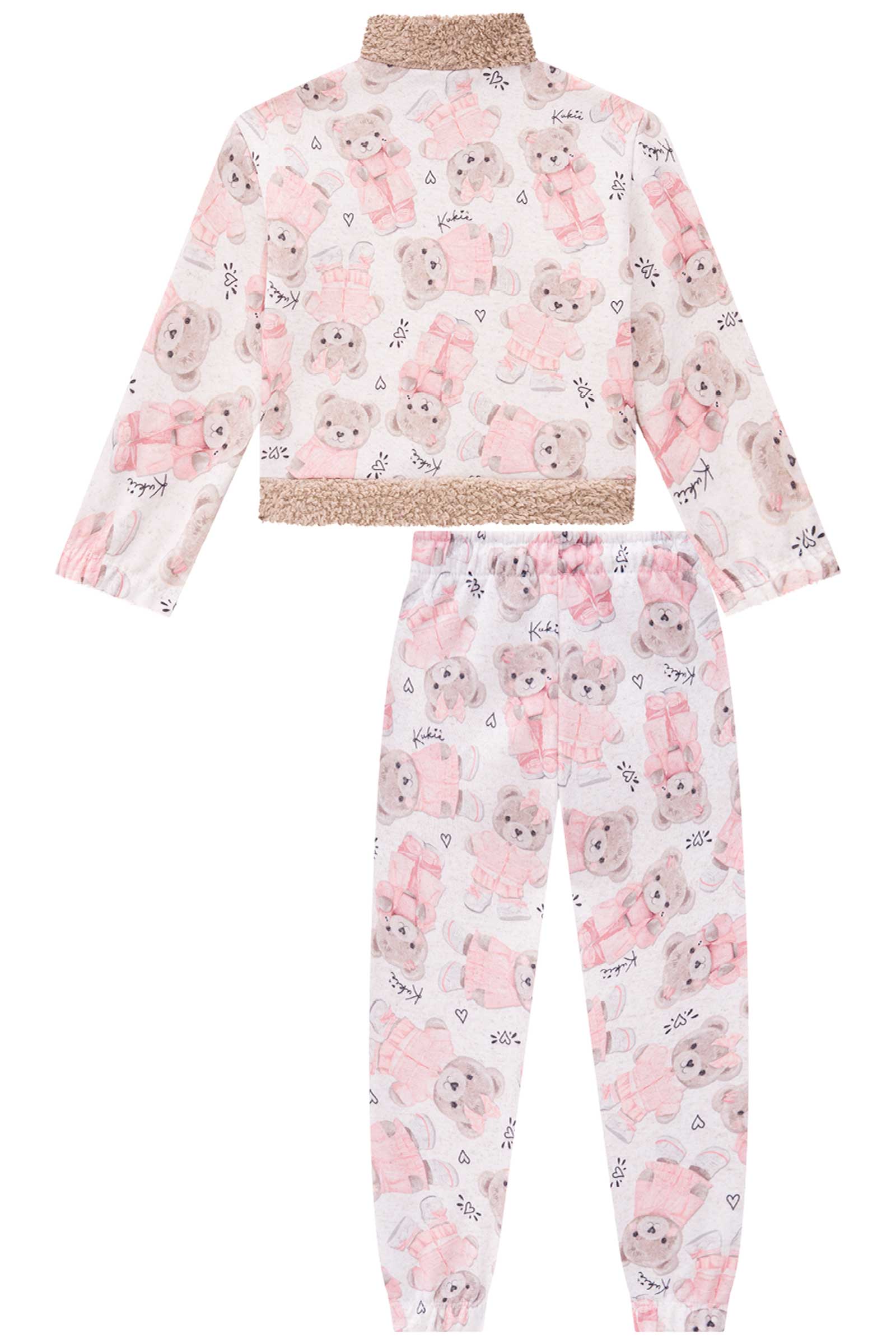 Conjunto Infantil Kukie Inverno Calça e Jaqueta Ursinhos