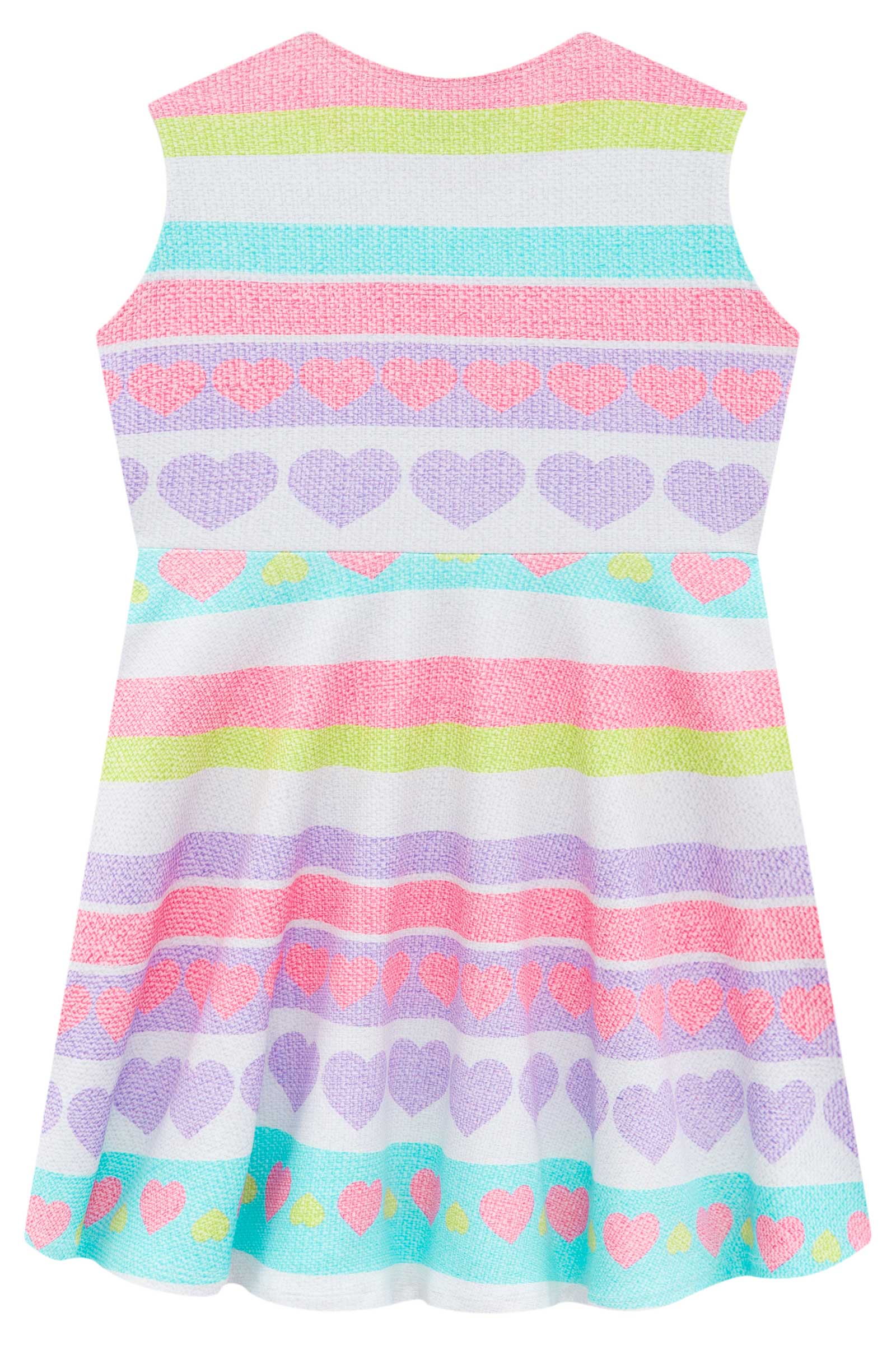 Vestido Infantil Kukie Inverno Coração com Sobreposição em Tule