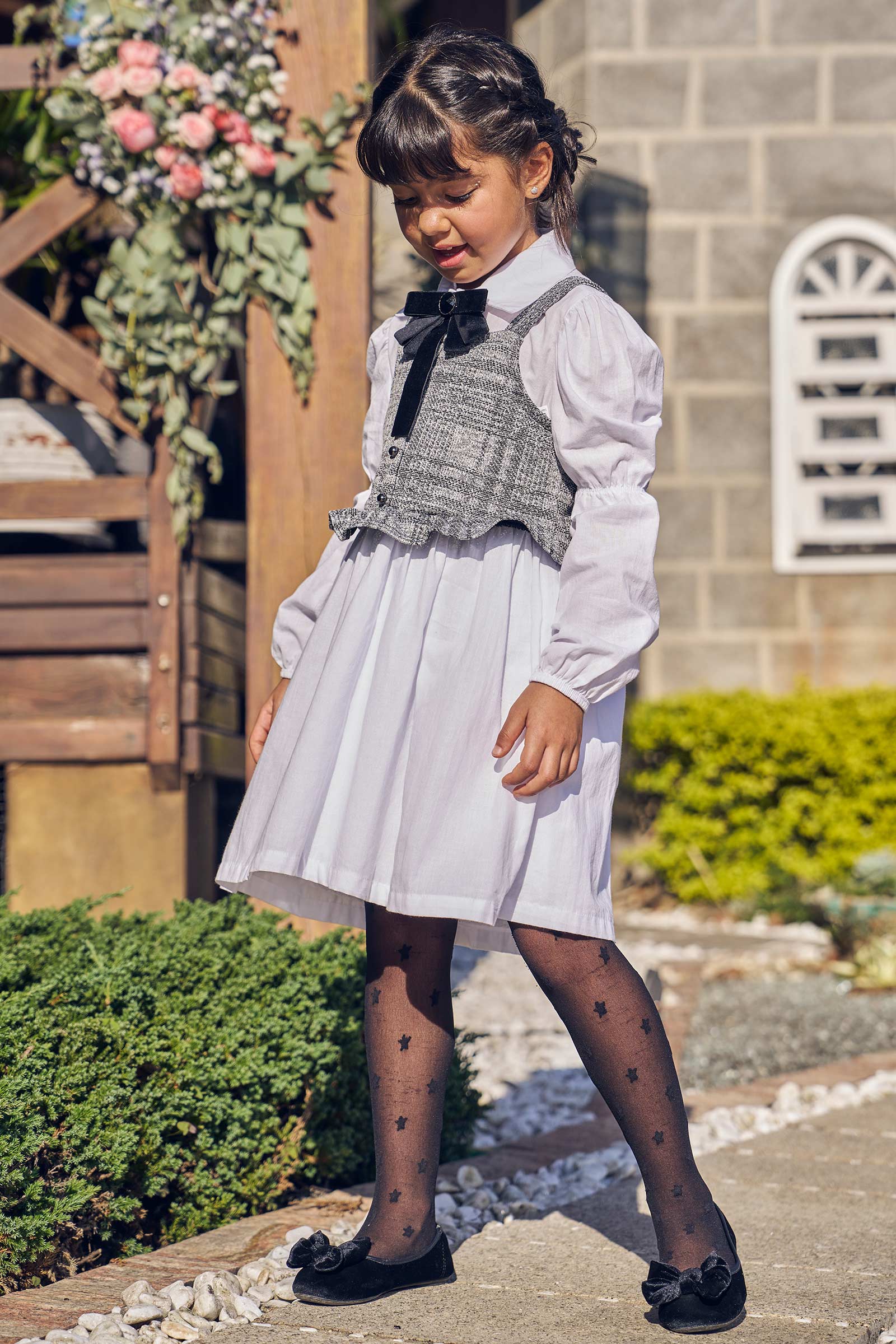 Vestido Infantil Kukie Inverno Com Colete