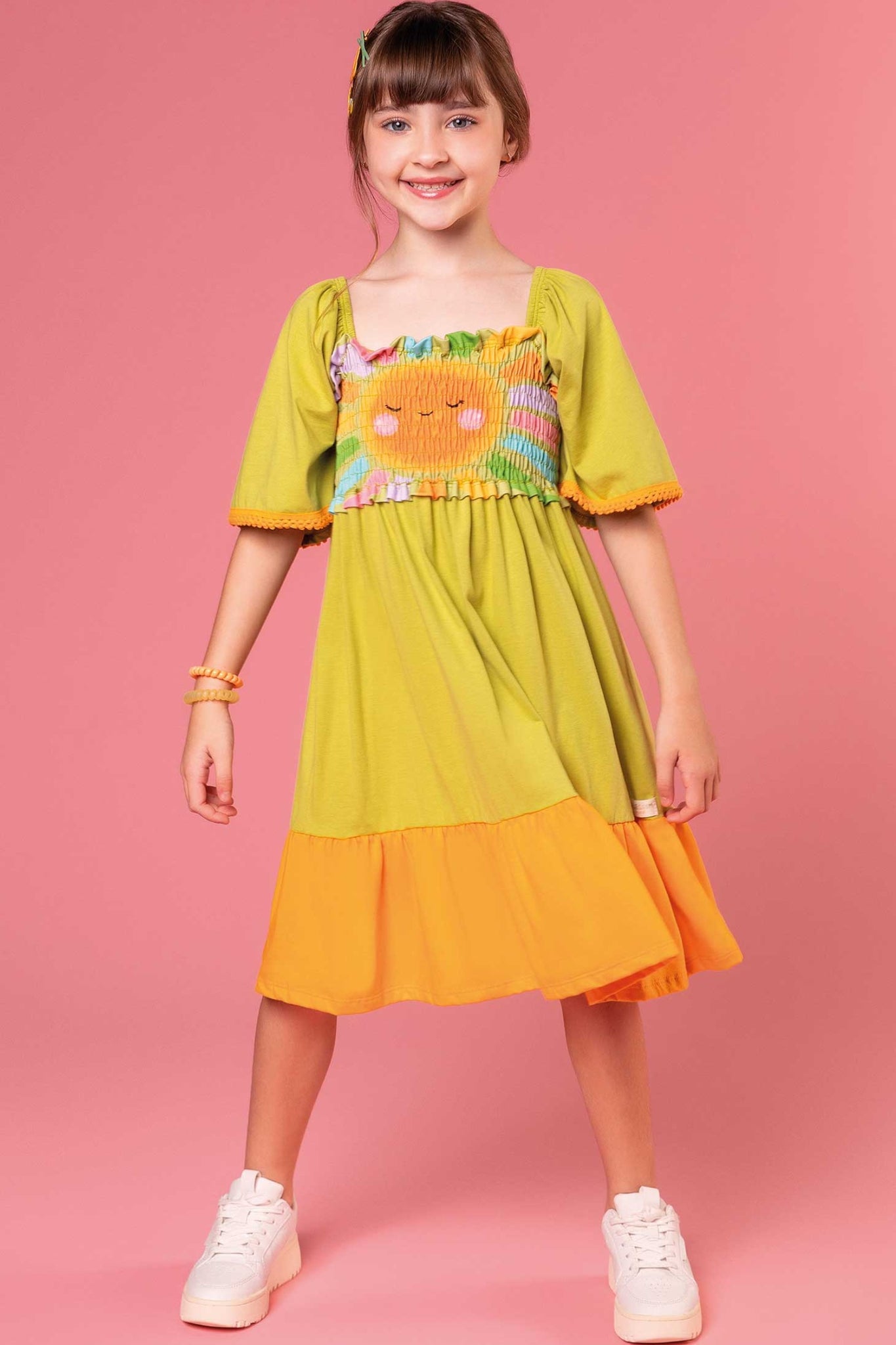 Vestido Infantil Kukie Tropical Solzinho