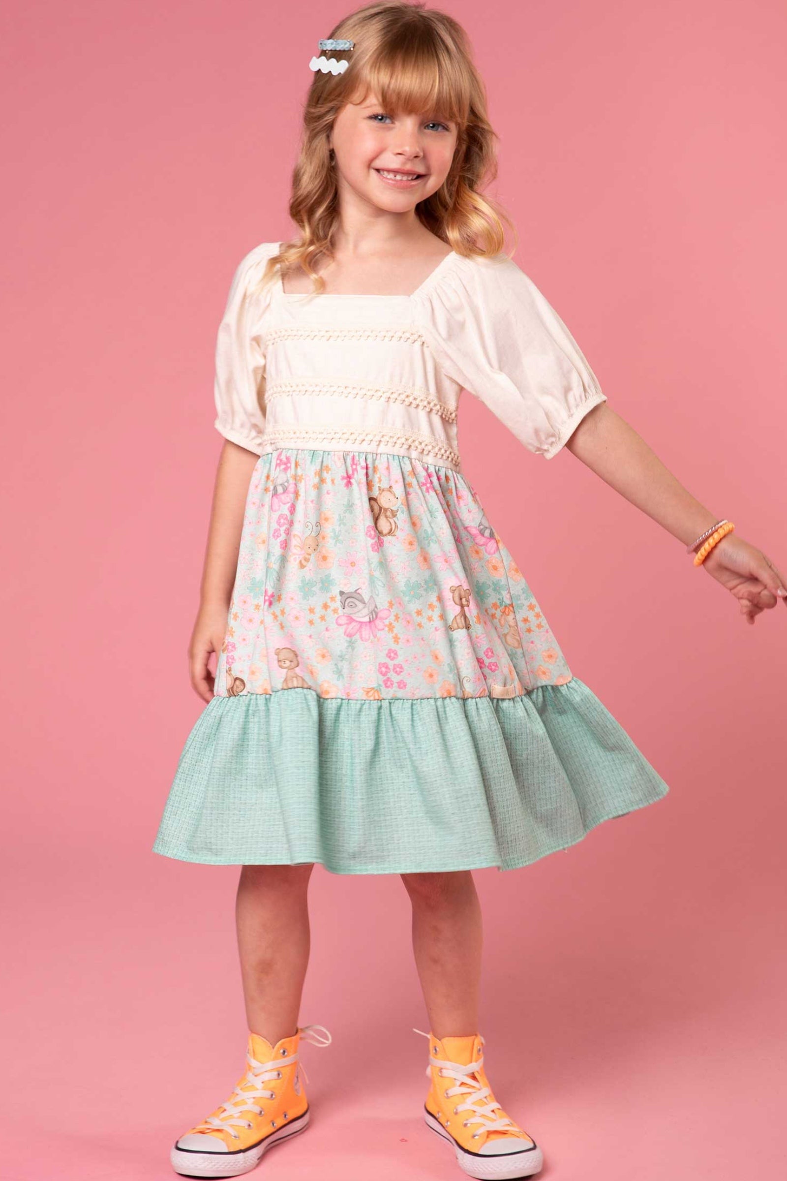 Vestido Infantil Kukie Tropical Animais