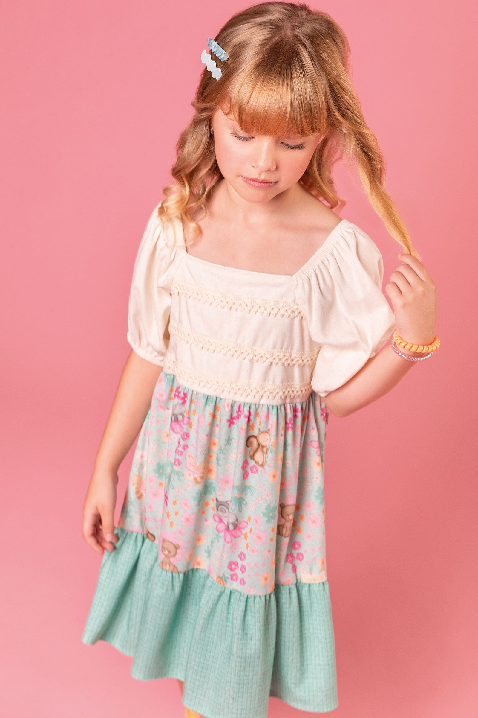 Vestido Infantil Kukie Tropical Animais