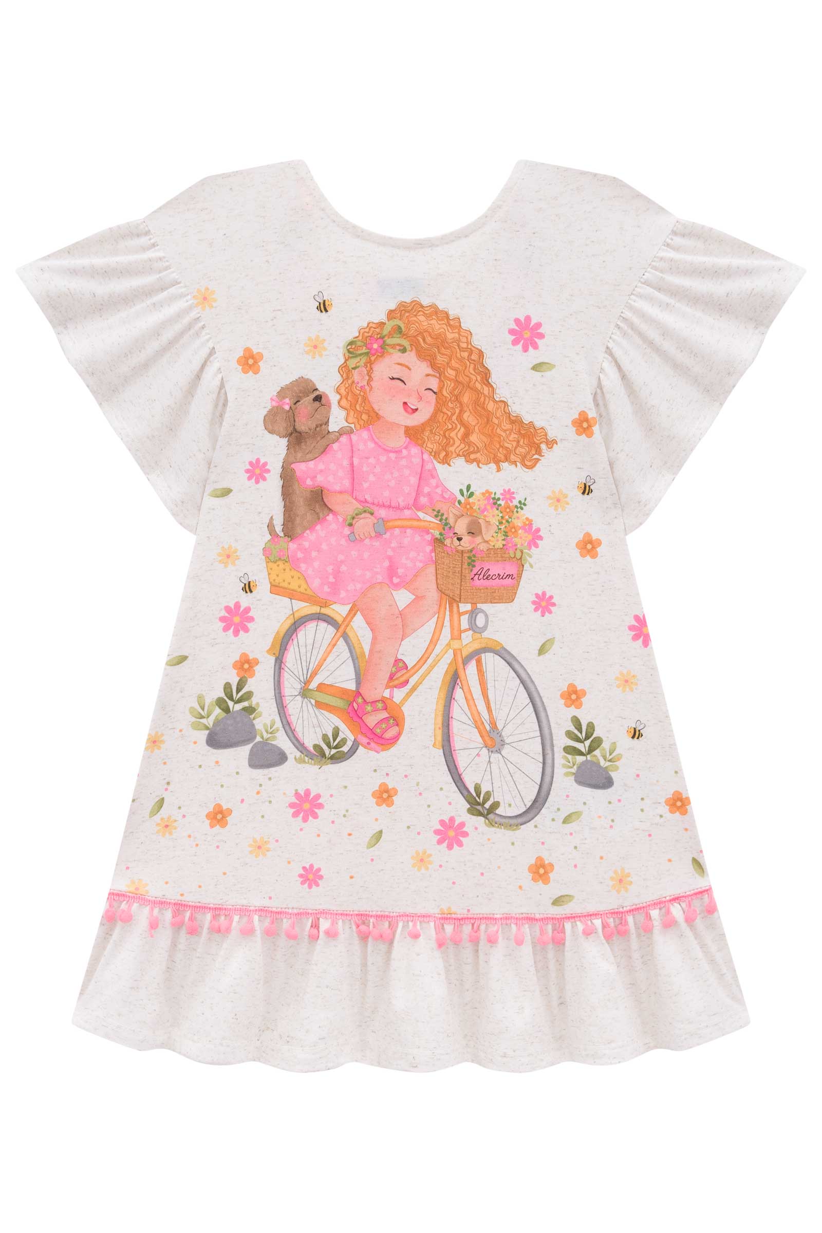 Vestido Infantil Kukie Alecrim Inverno Menina do Campo