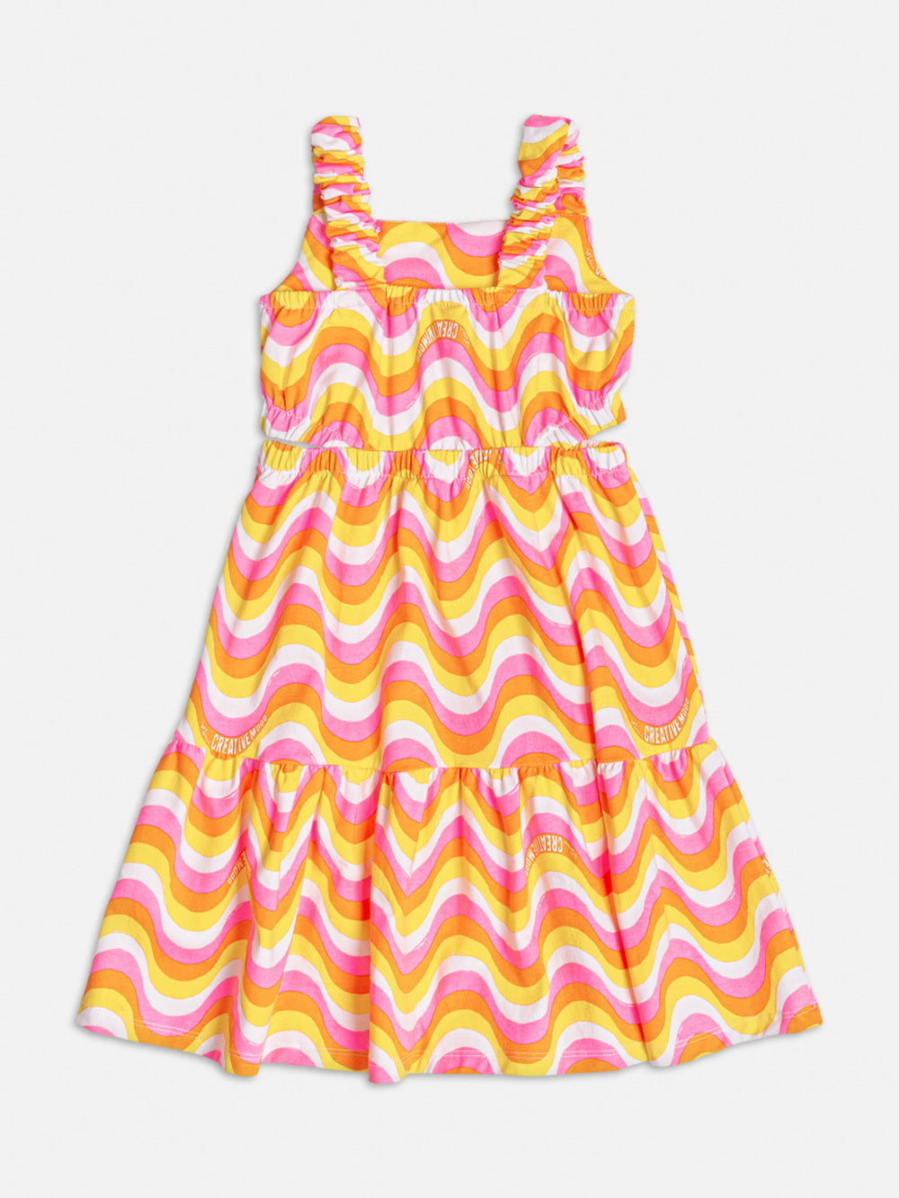 Vestido Infantil Momi Verão Ondinhas Coloridas