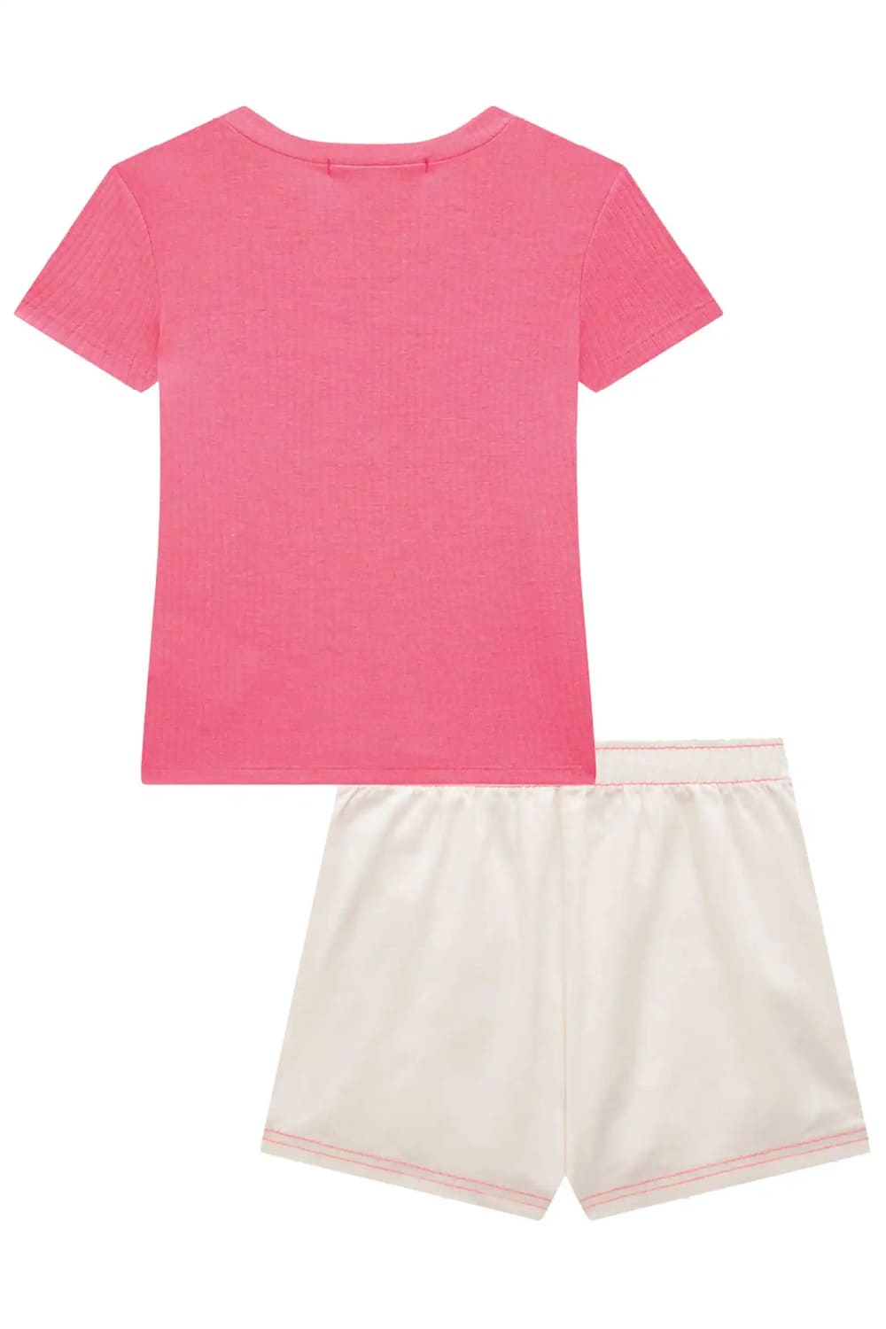 Conjunto Infantil Kukie Verão Com Saia e Blusa Rosa Girl