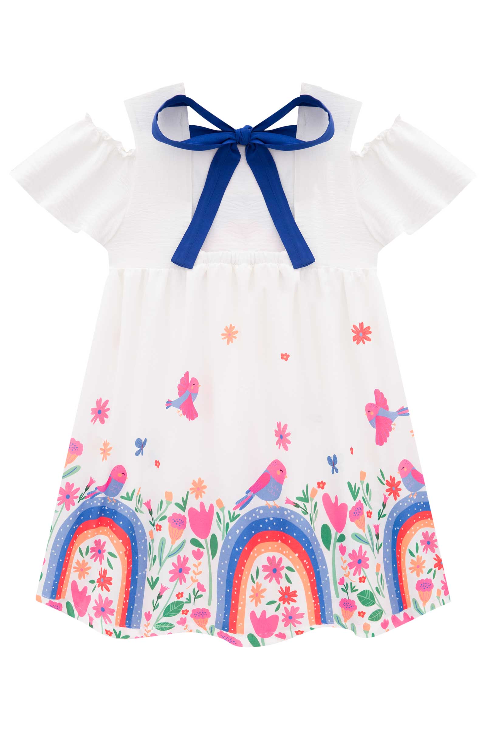 Vestido Infantil Kukie Alecrim Inverno Manga Curta Jardim