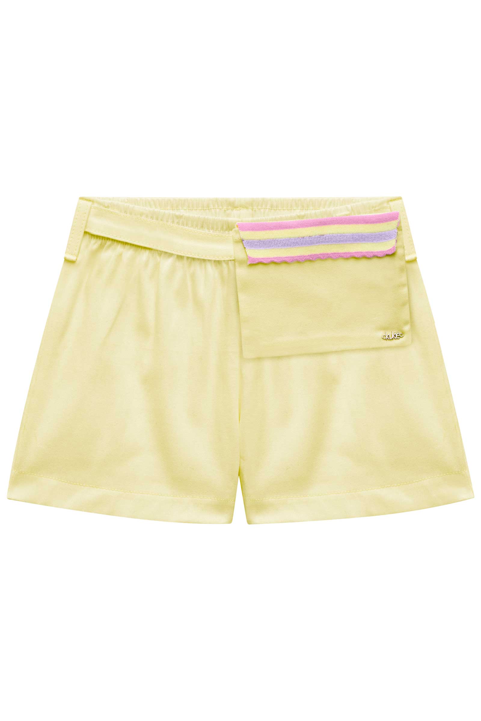 Conjunto Infantil Kukie Inverno Tropical Shorts Com Pochete e Blusa Parque de Diversão