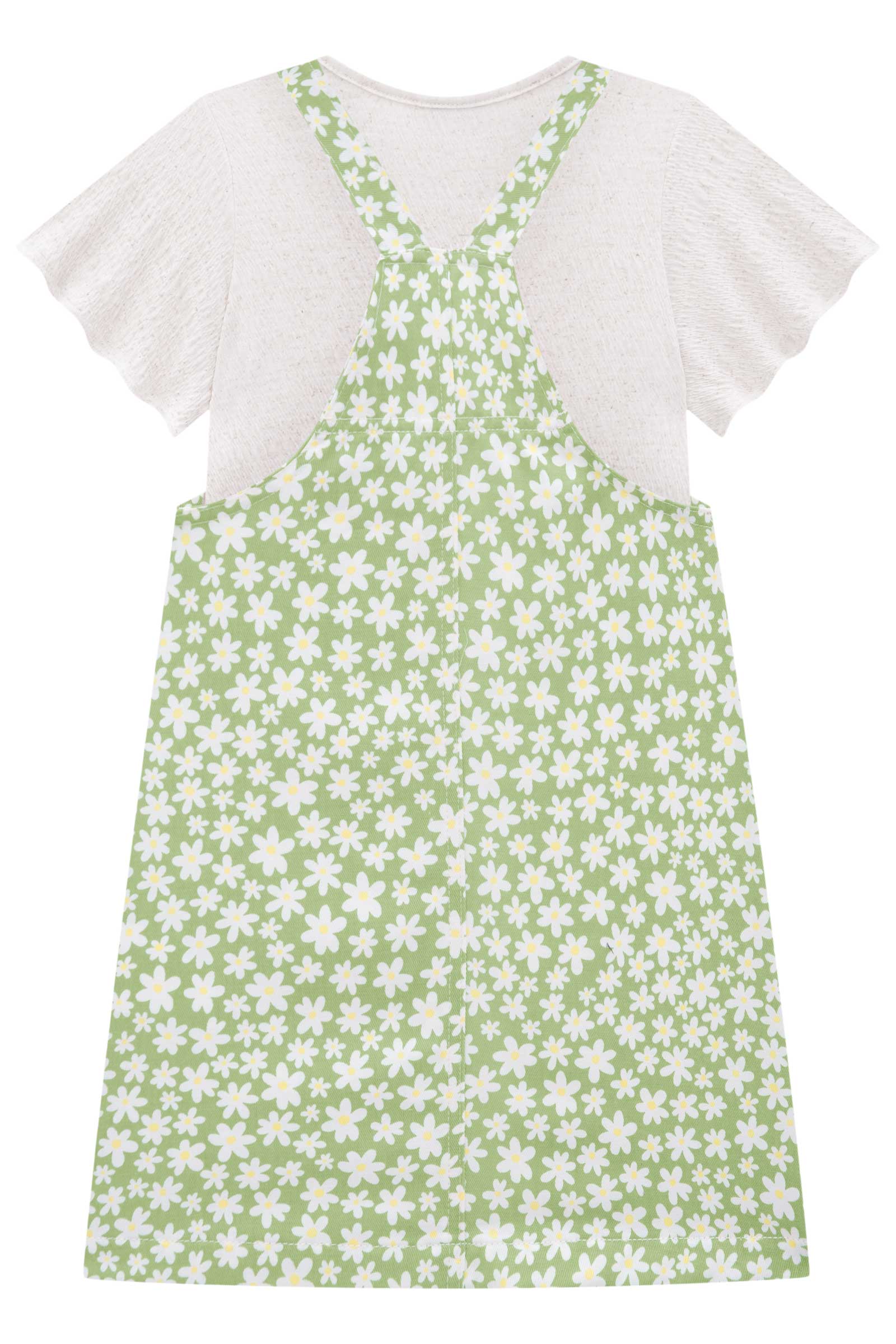 Salopete Infantil Kukie Tropical Verde Florzinha