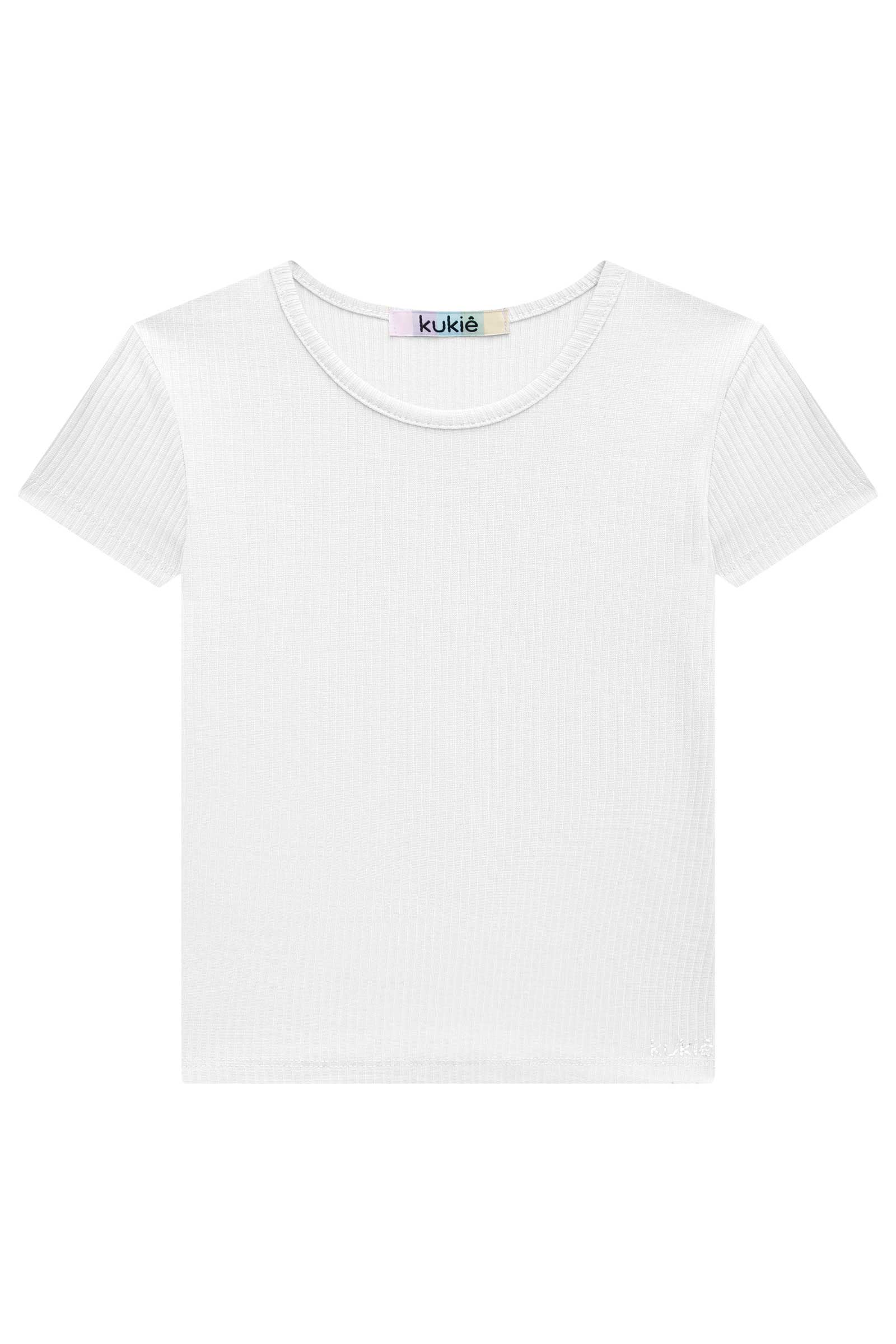 Blusa Infantil Kukie Verão Canelada Off White