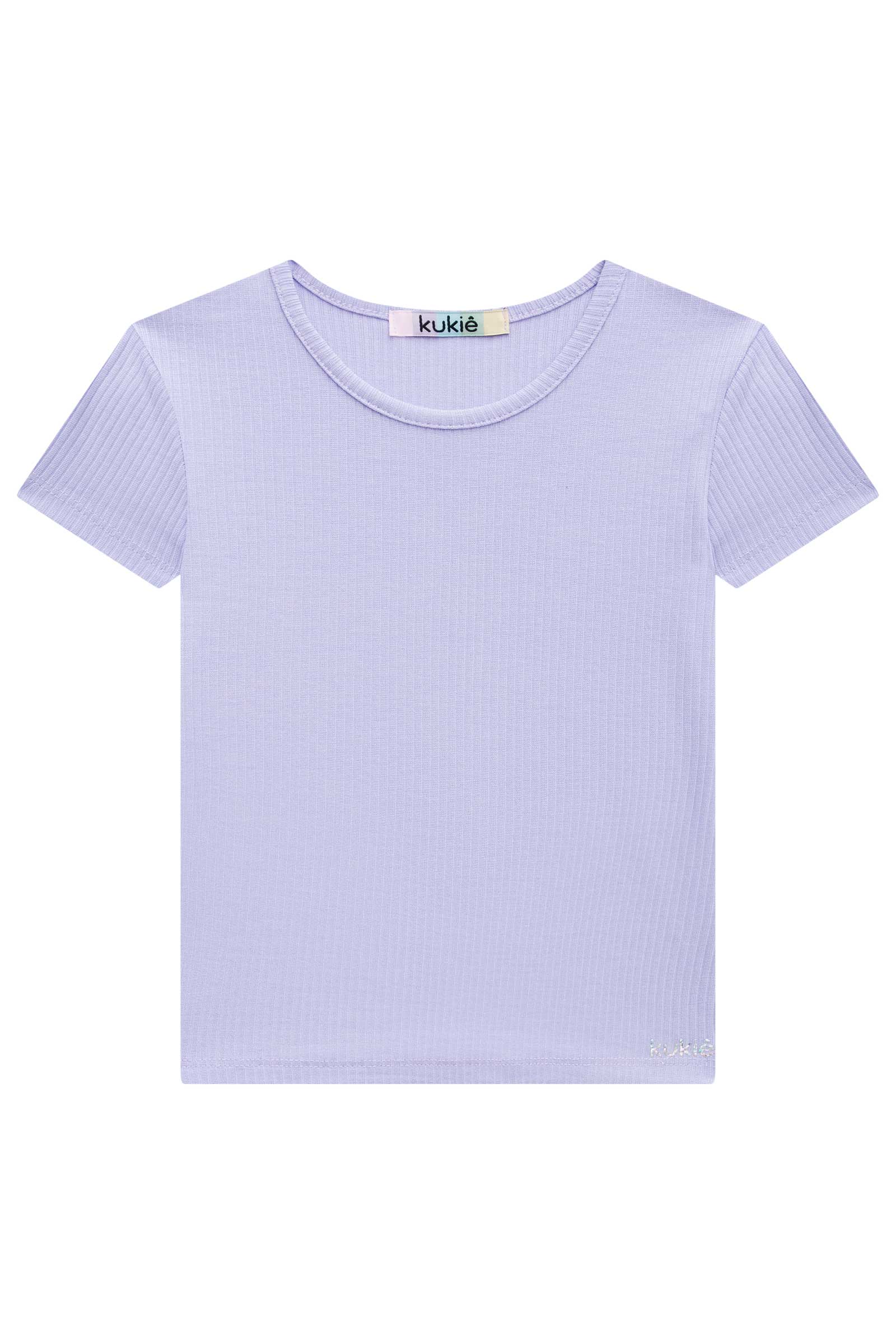 Blusa Infantil Kukie Verão Canelada Lilás
