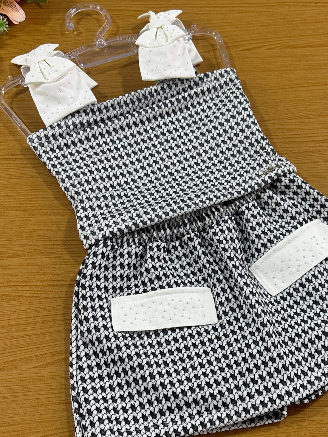 Conjunto Infantil Kukie Verão Shorts Saia e Blusa Boxy Preto