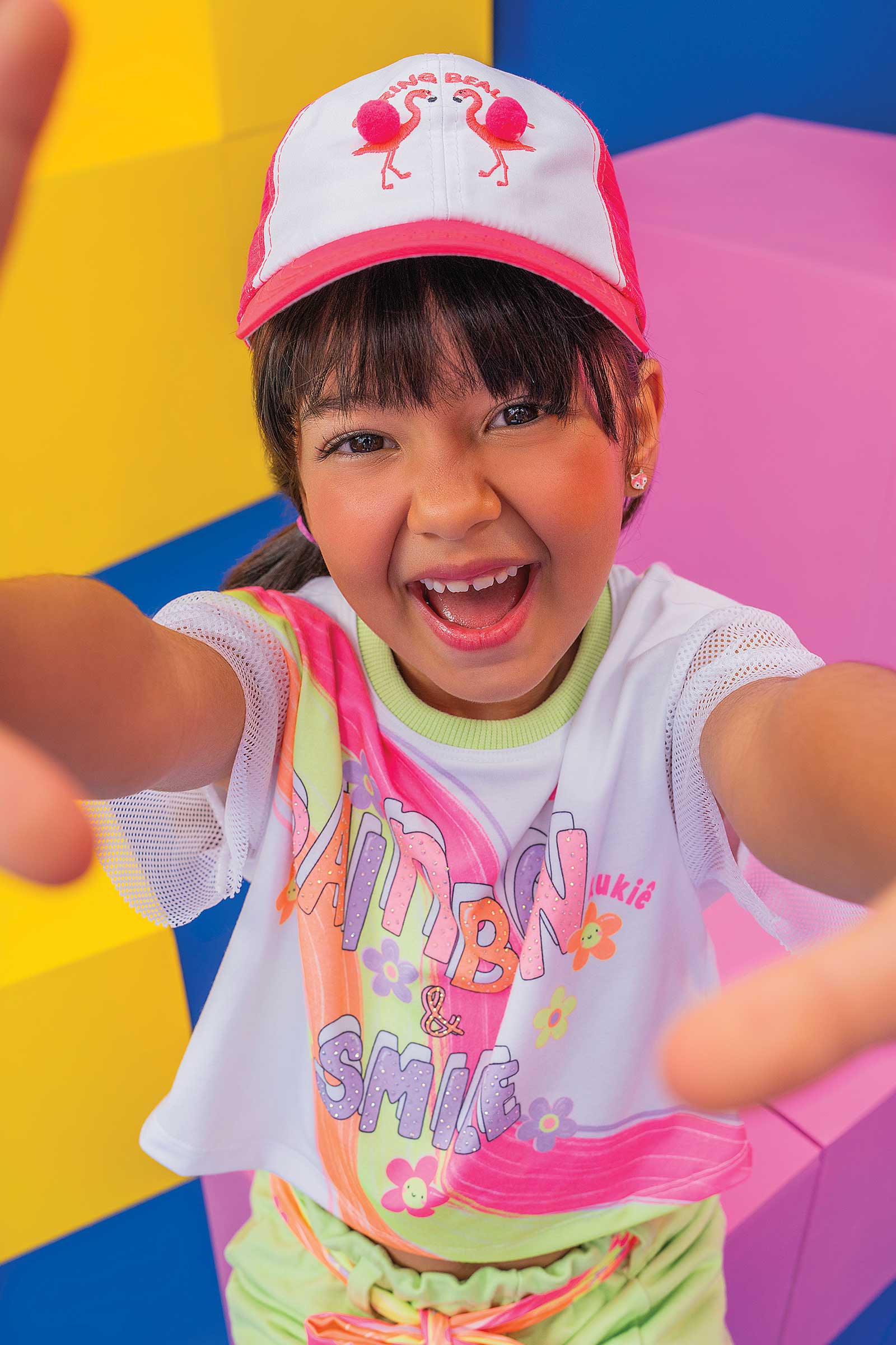 Boné Infantil Kukie Verão Flamingo