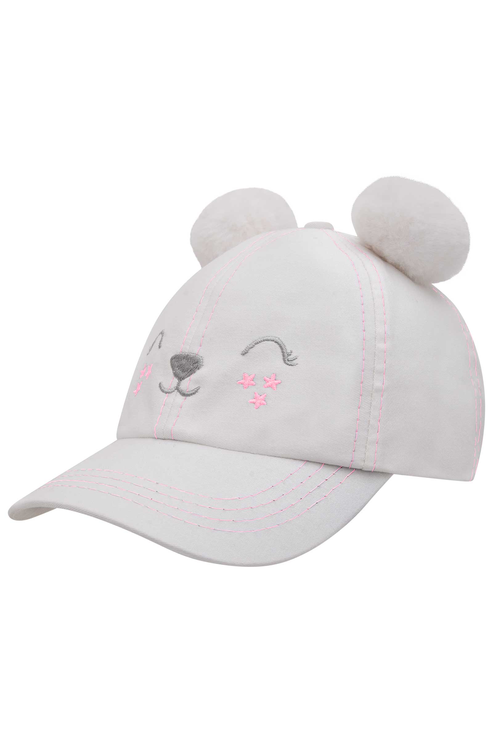 Boné Infantil Kukie Verão Off White Urso Polar