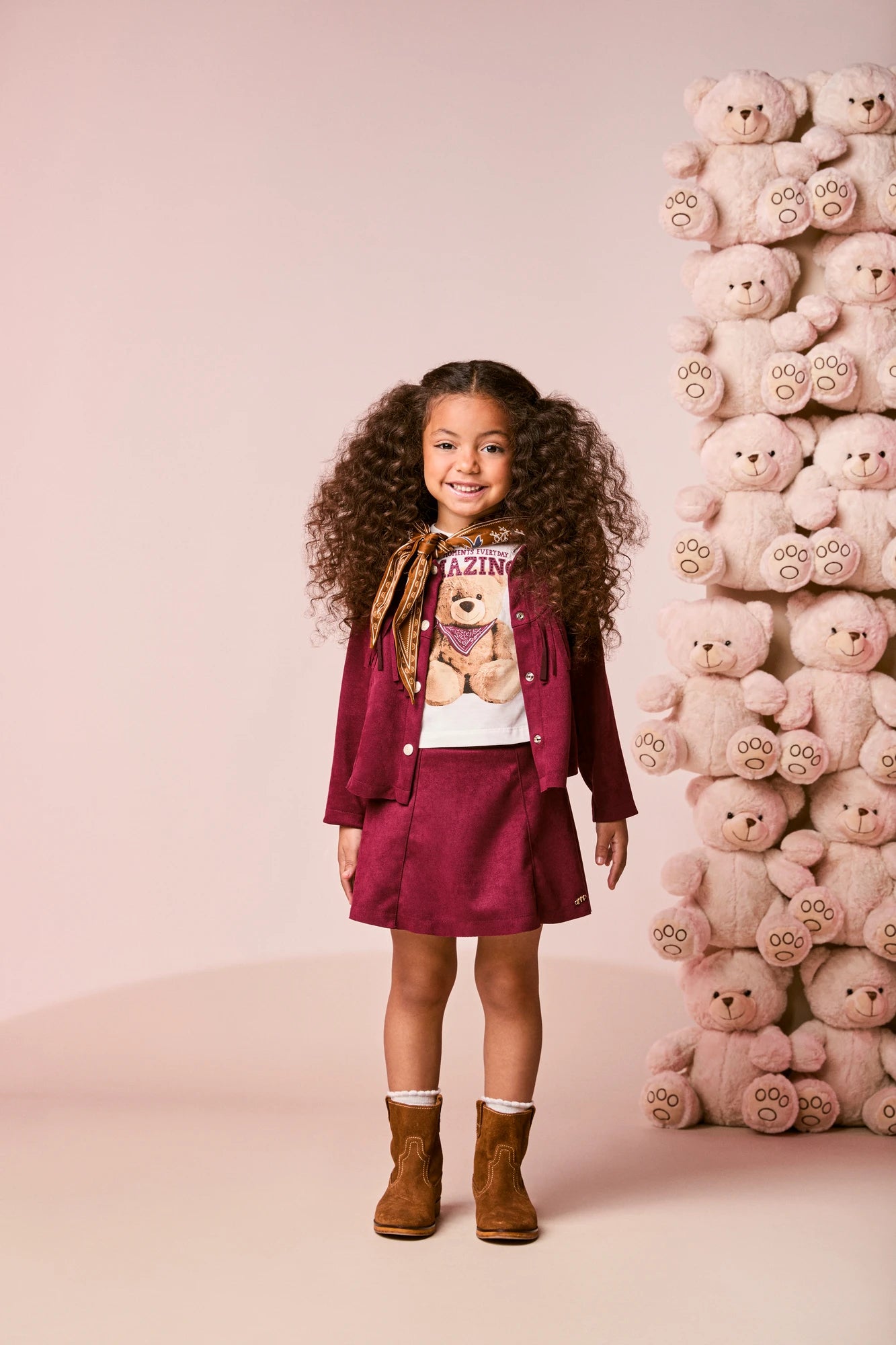 Jaqueta Country Infantil Momi Inverno Vinho