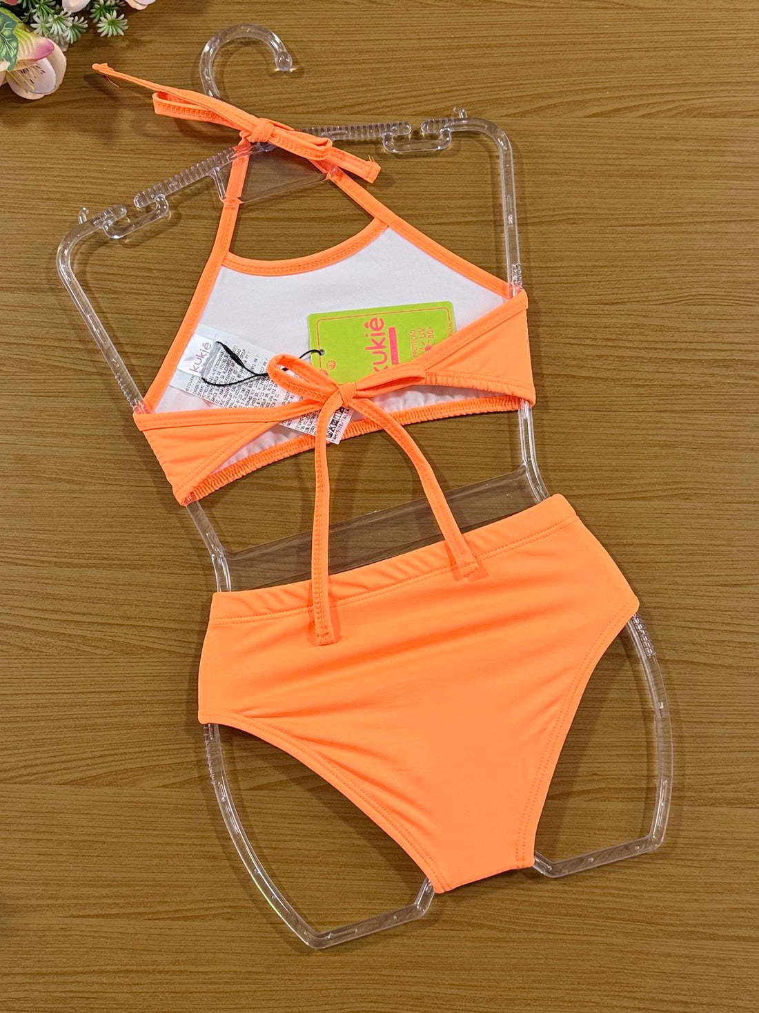 Biquini Infantil Kukie Verão Laranja Neon