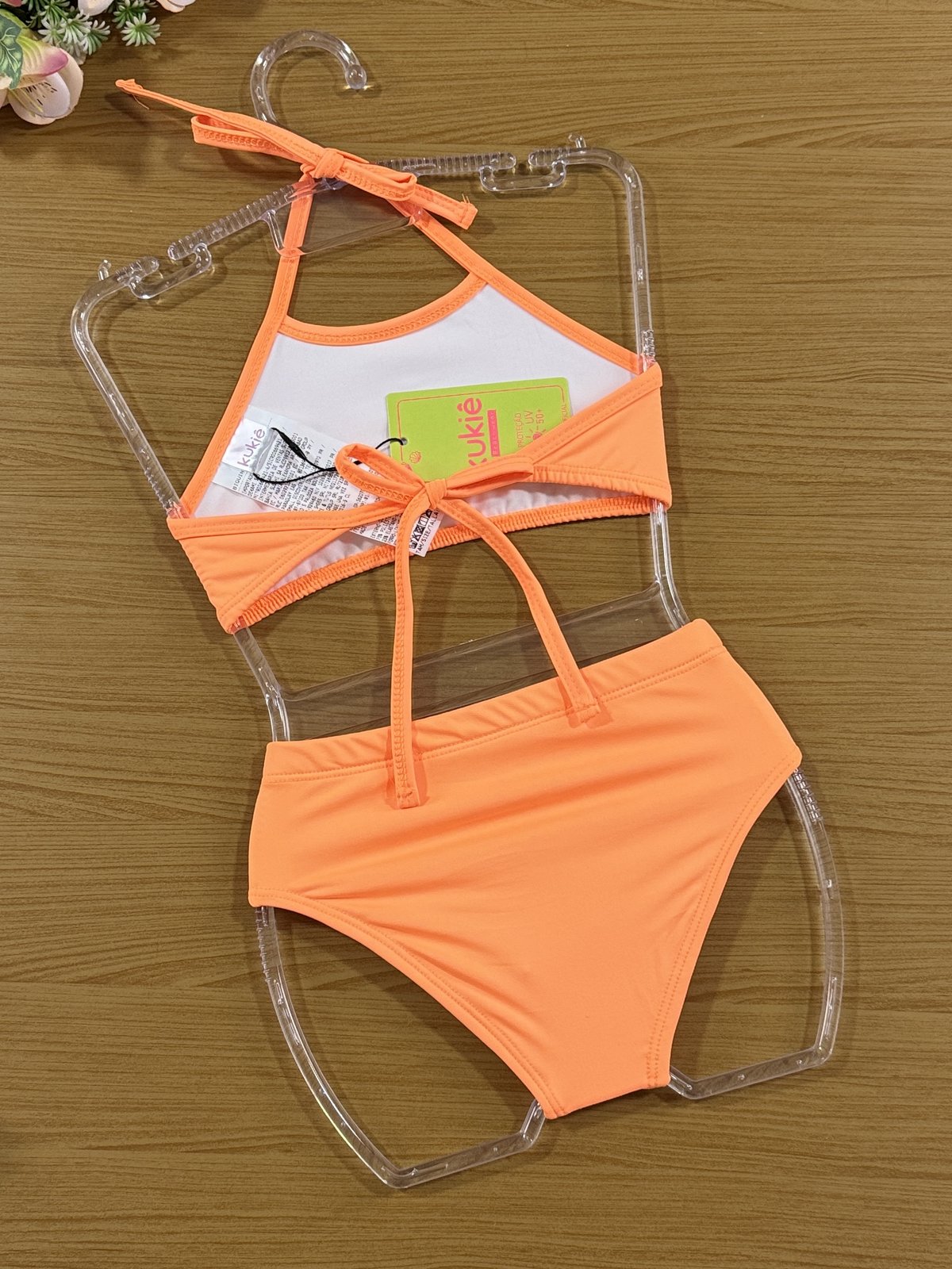 Biquini Infantil Kukie Verão Laranja Neon