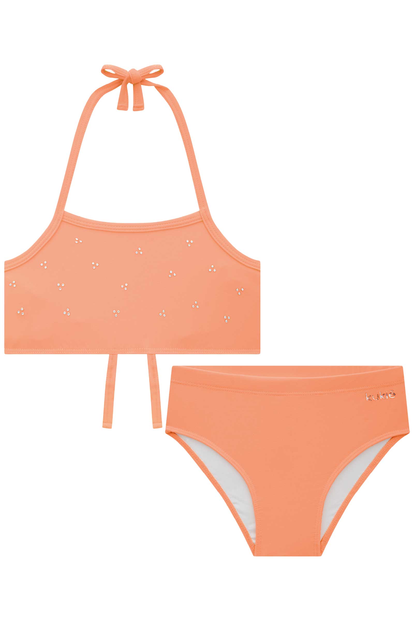 Biquini Infantil Kukie Verão Laranja Neon