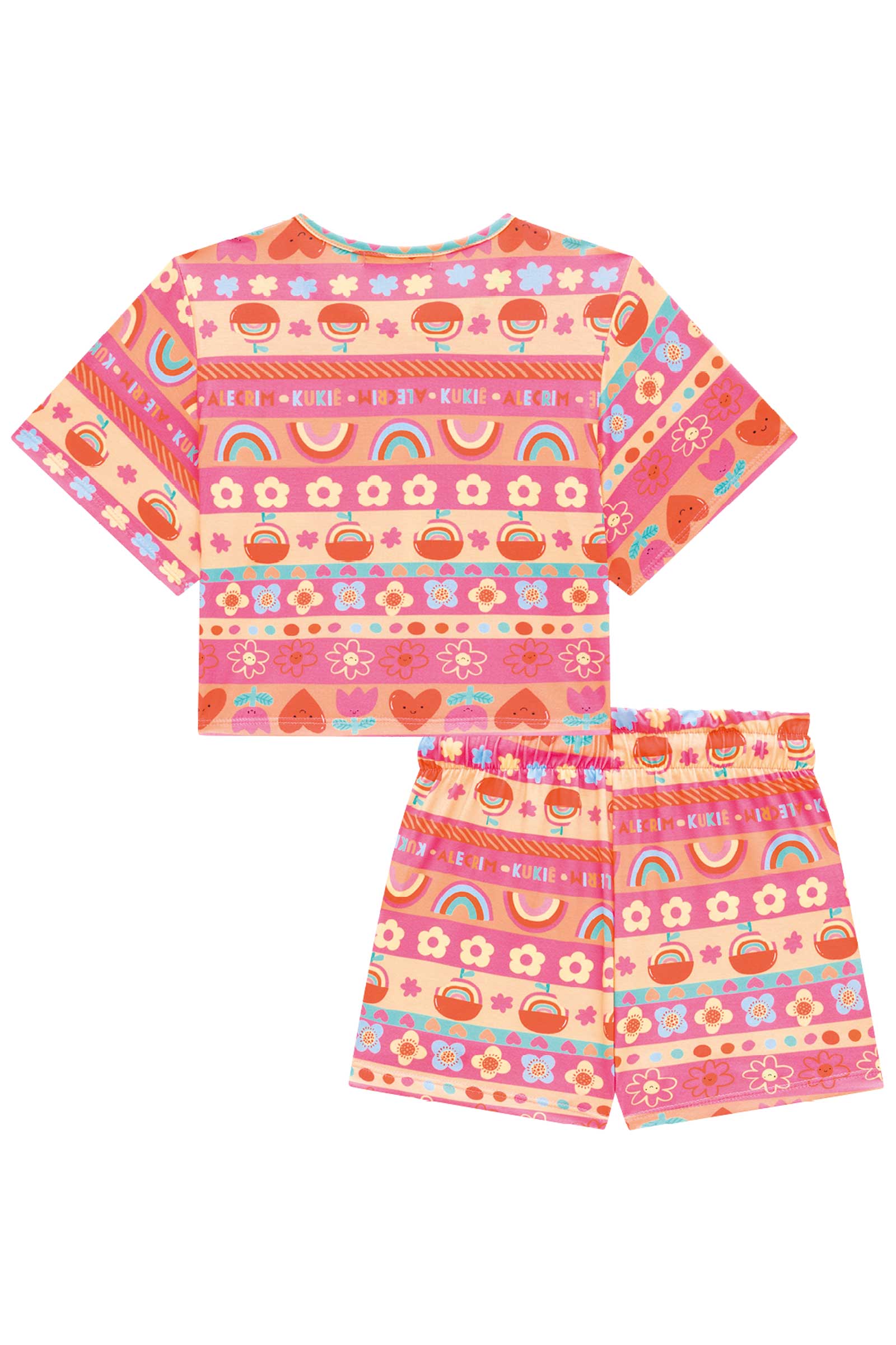 Conjunto Infantil Kukie Alecrim Verão Shorts e Blusa Sweet Fruit