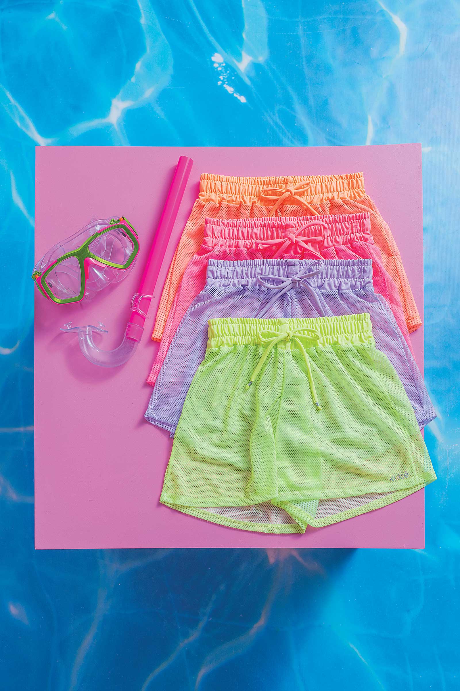 Shorts Infantil Kukie Verão de Praia Telado Lilás