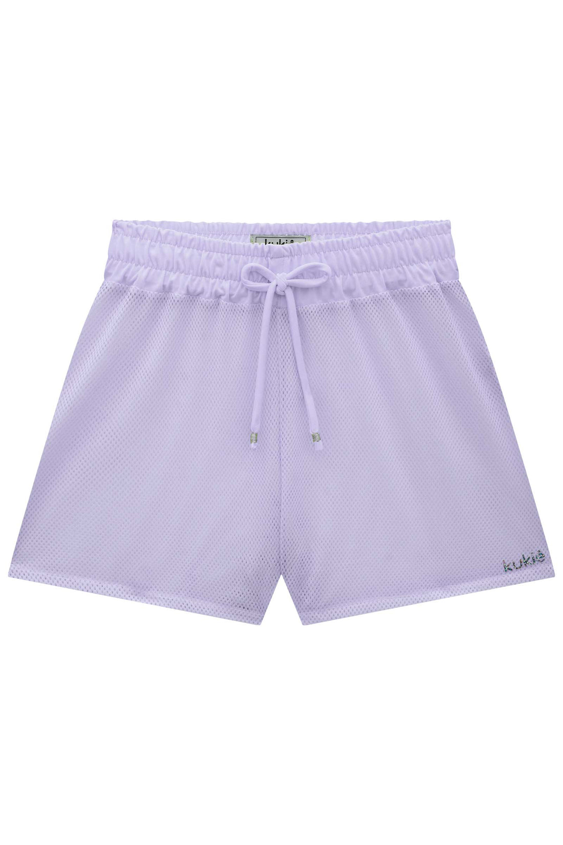 Shorts Infantil Kukie Verão de Praia Telado Lilás