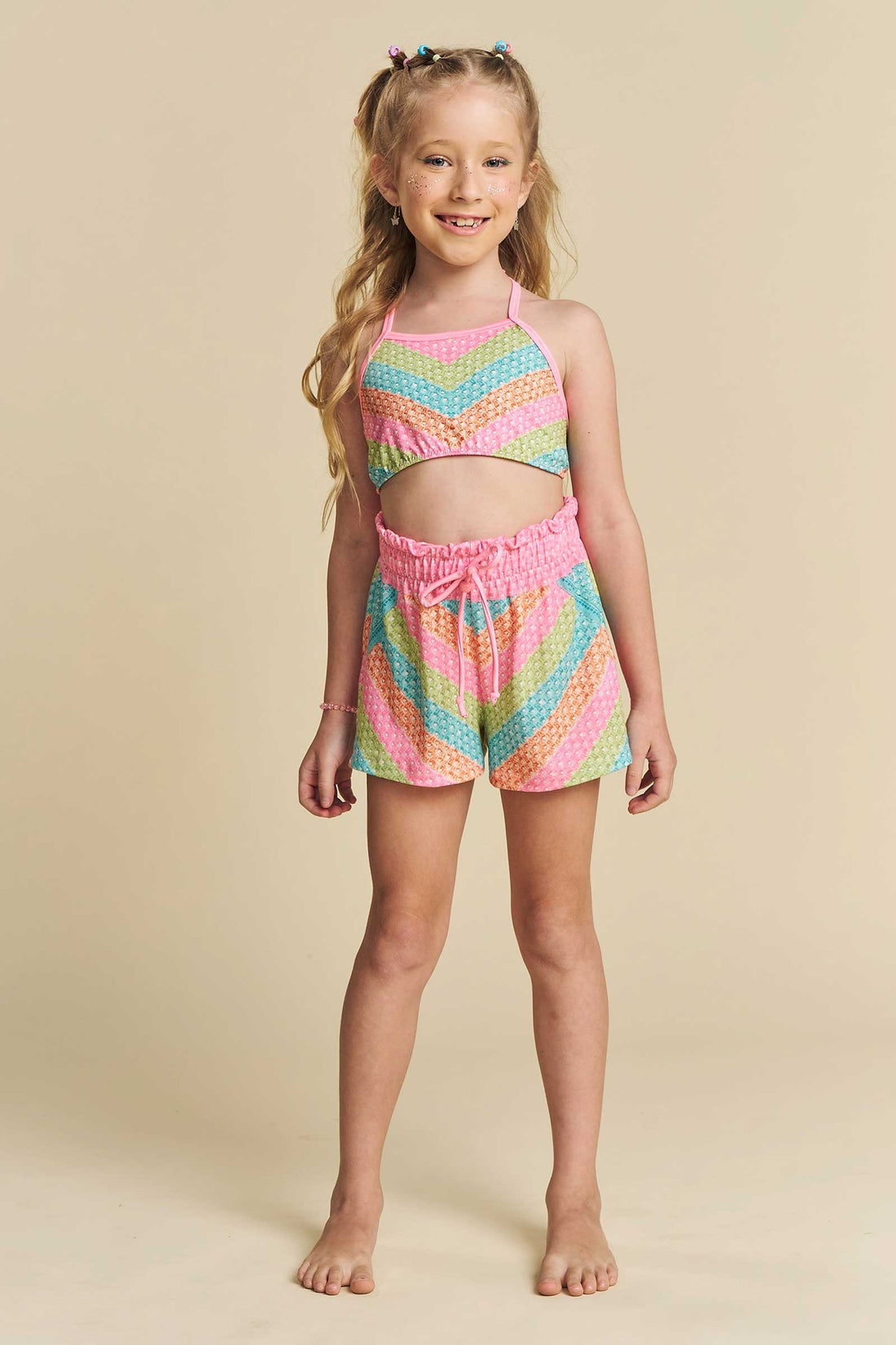 Shorts Infantil Kukie Verão de Praia Colors