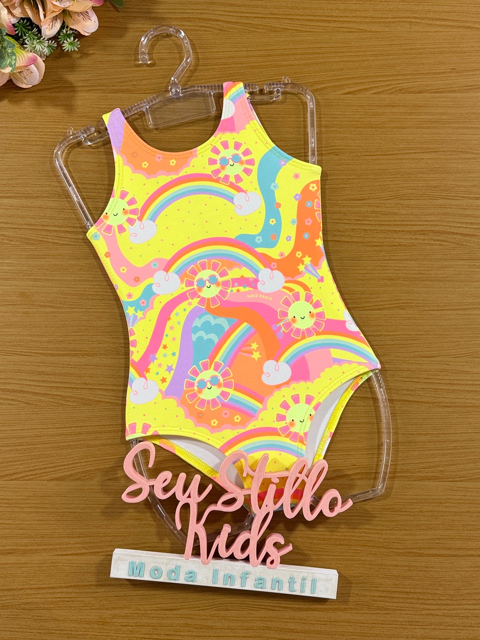 Maiô Infantil Kukie Verão Amarelo Solzinho