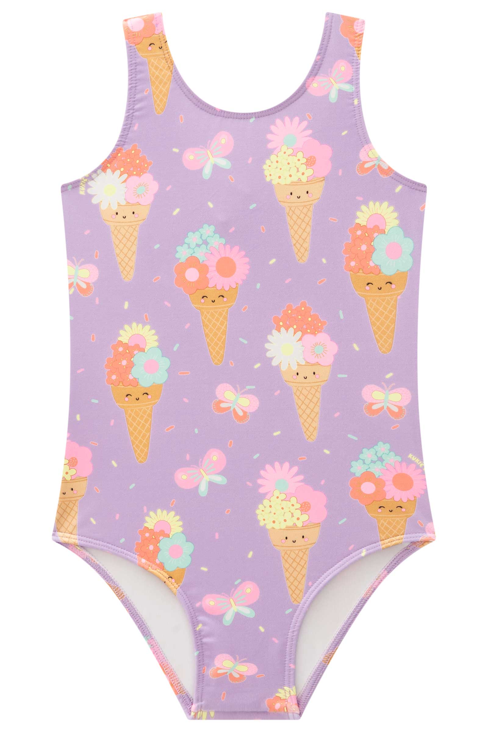 Maiô Infantil Kukie Verão Lilás Sorvetinho