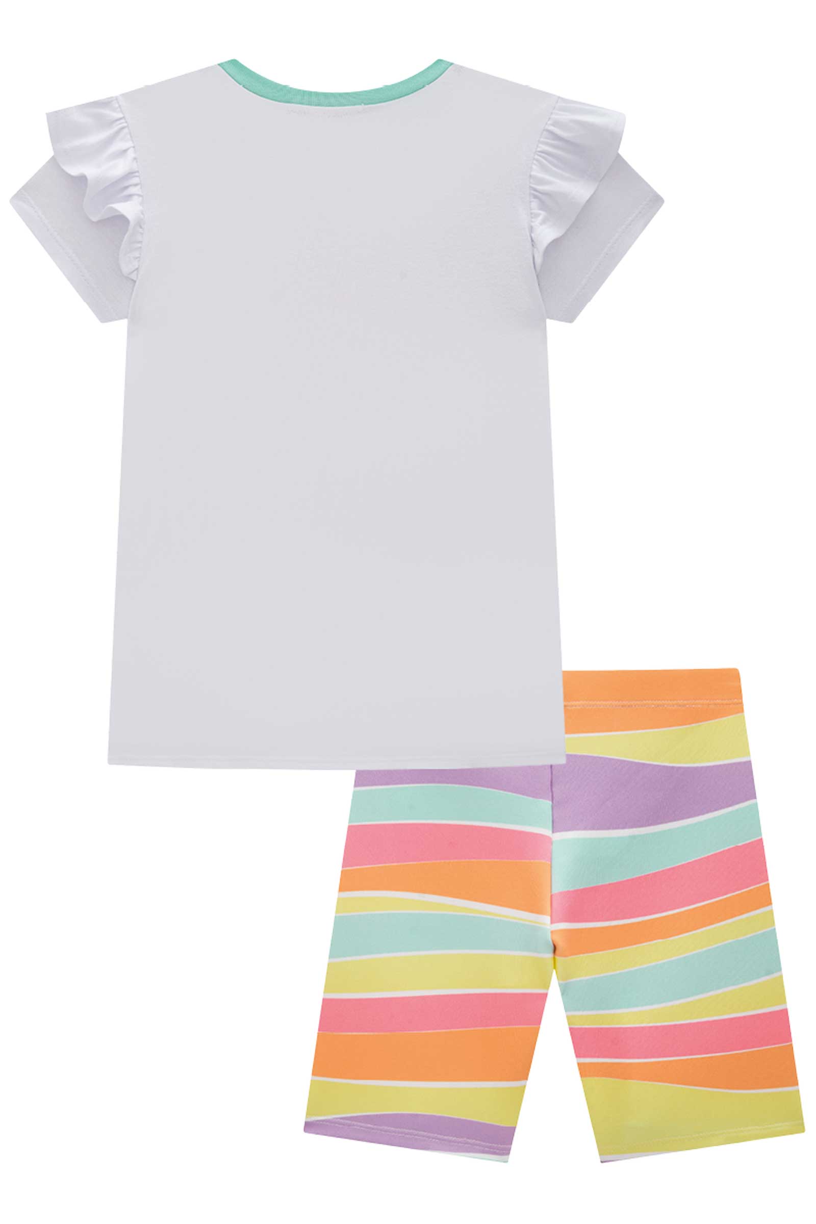 Conjunto Infantil Kukie Verão Shorts Ciclista e Blusa Solzinho