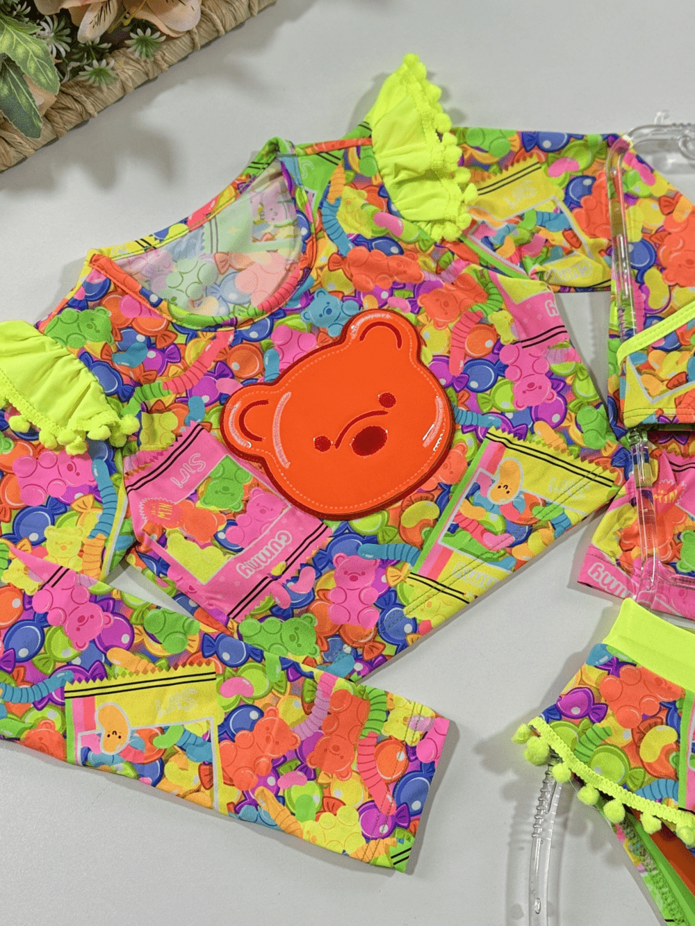 Biquini Infantil Siri Kids Com Cropped Manga Longa Luisa Gummy 39103