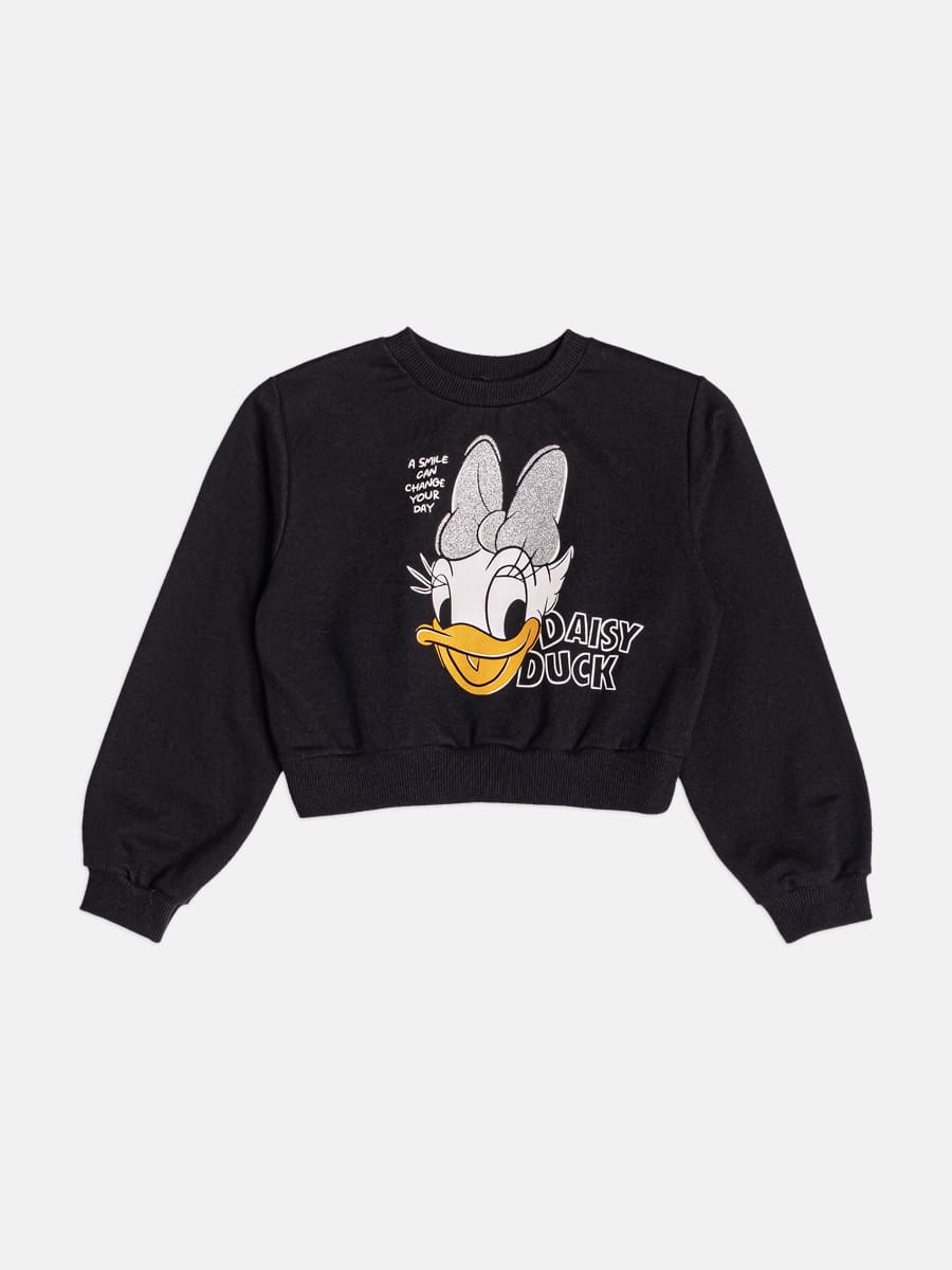 Vestido Infantil Momi Inverno com Casaco Preto Daisy Disney