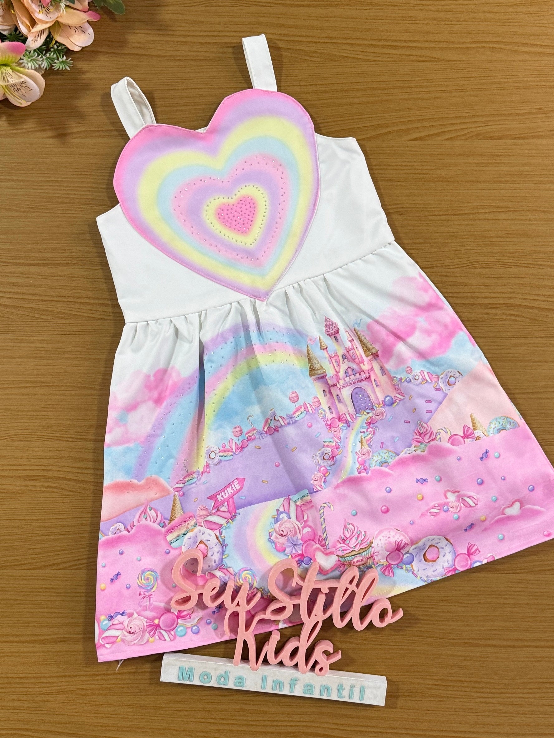 Vestido Infantil Kukie Verão Castelo Candy