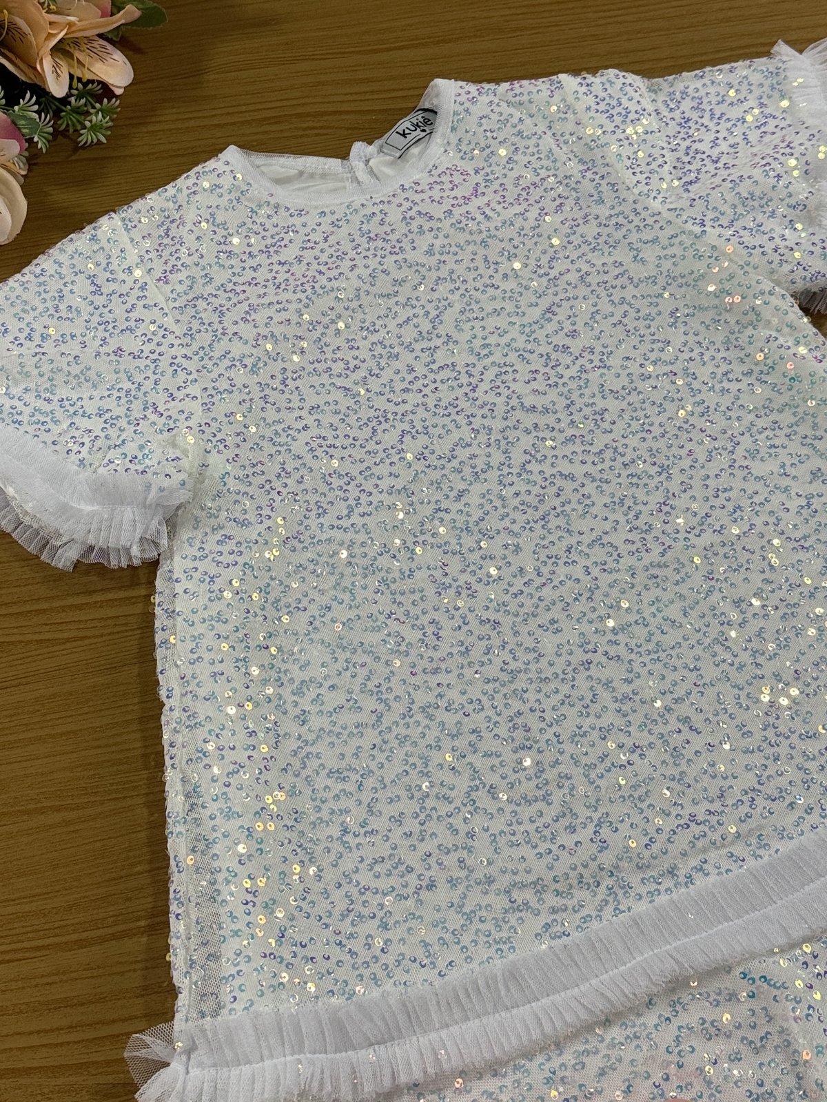 Vestido Infantil Kukie Paetê Furta Cor