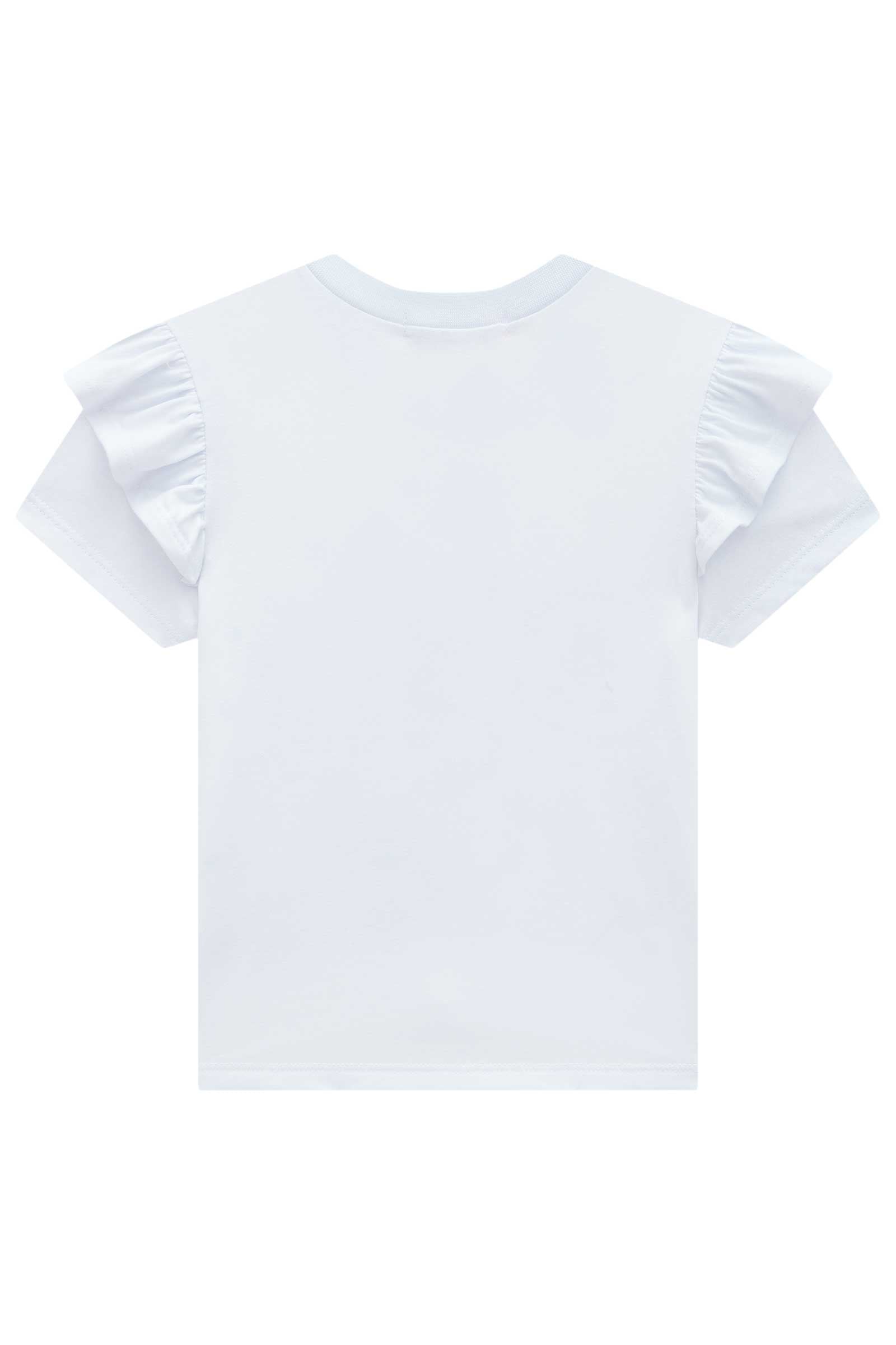 Blusa Infantil Kukie Verão Branca Castelo Candy