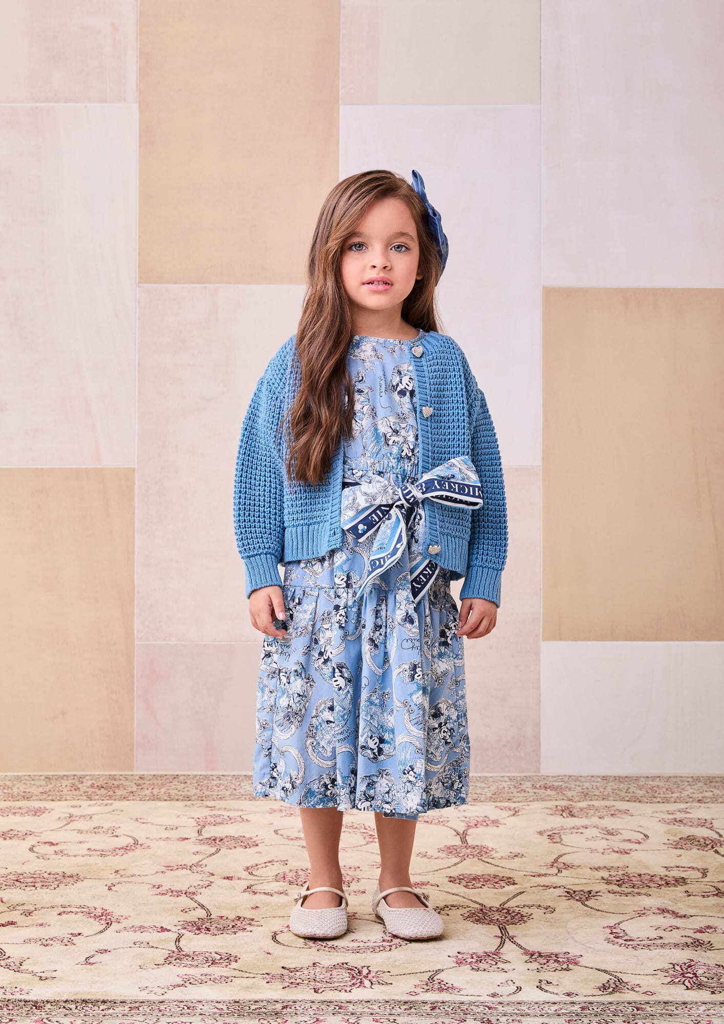 Vestido Infantil Animê Inverno Mickey e Minnie Disney