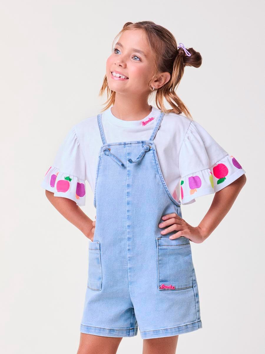Jardineira Infantil Bimbi Verão Jeans
