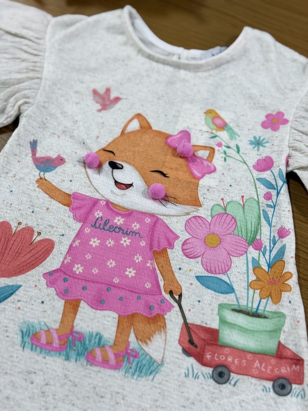 Vestido Infantil Kukie Alecrim Verão Raposinha