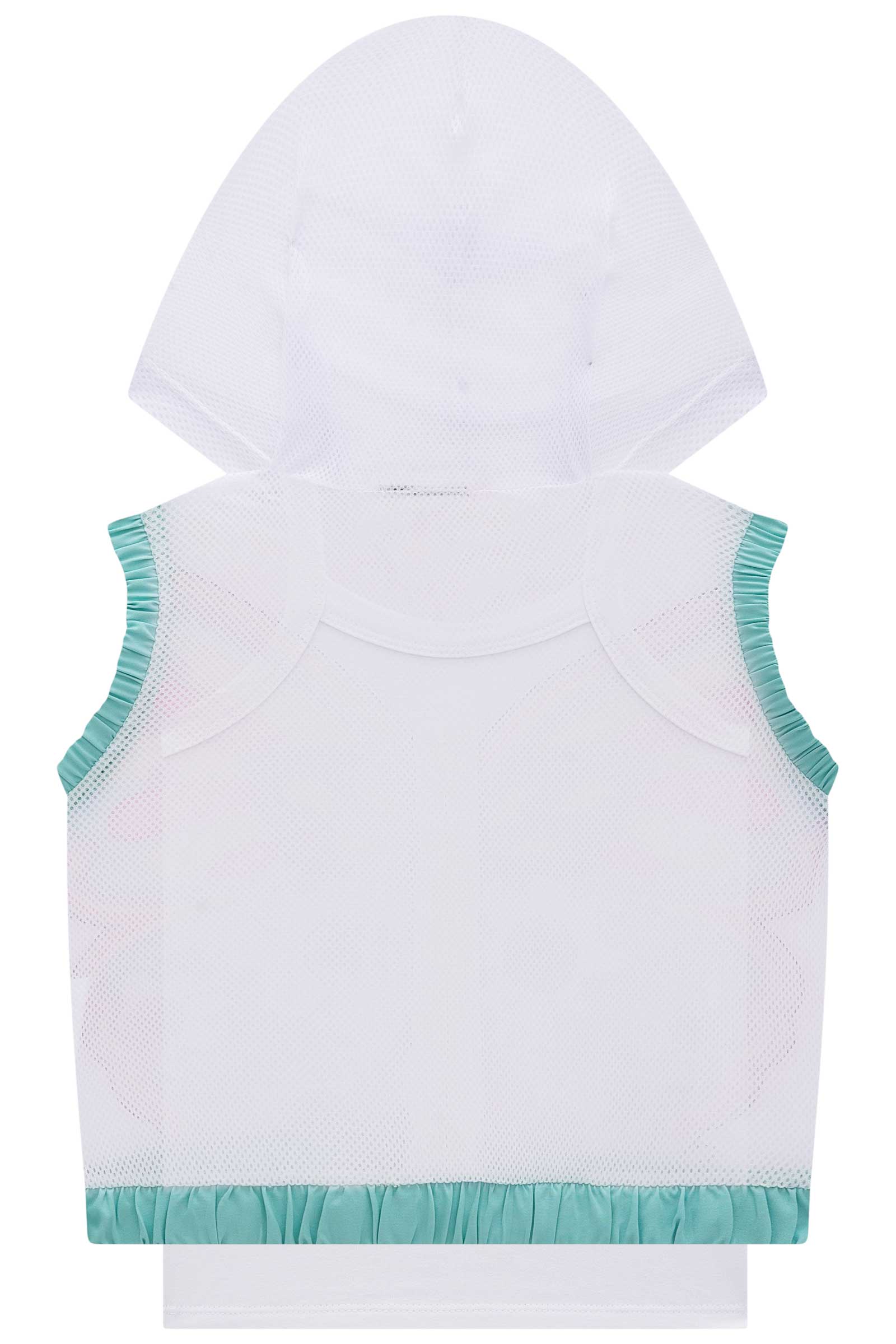 Conjunto Infantil Kukie Verão Shorts Verde, Top e Colete Borboleta