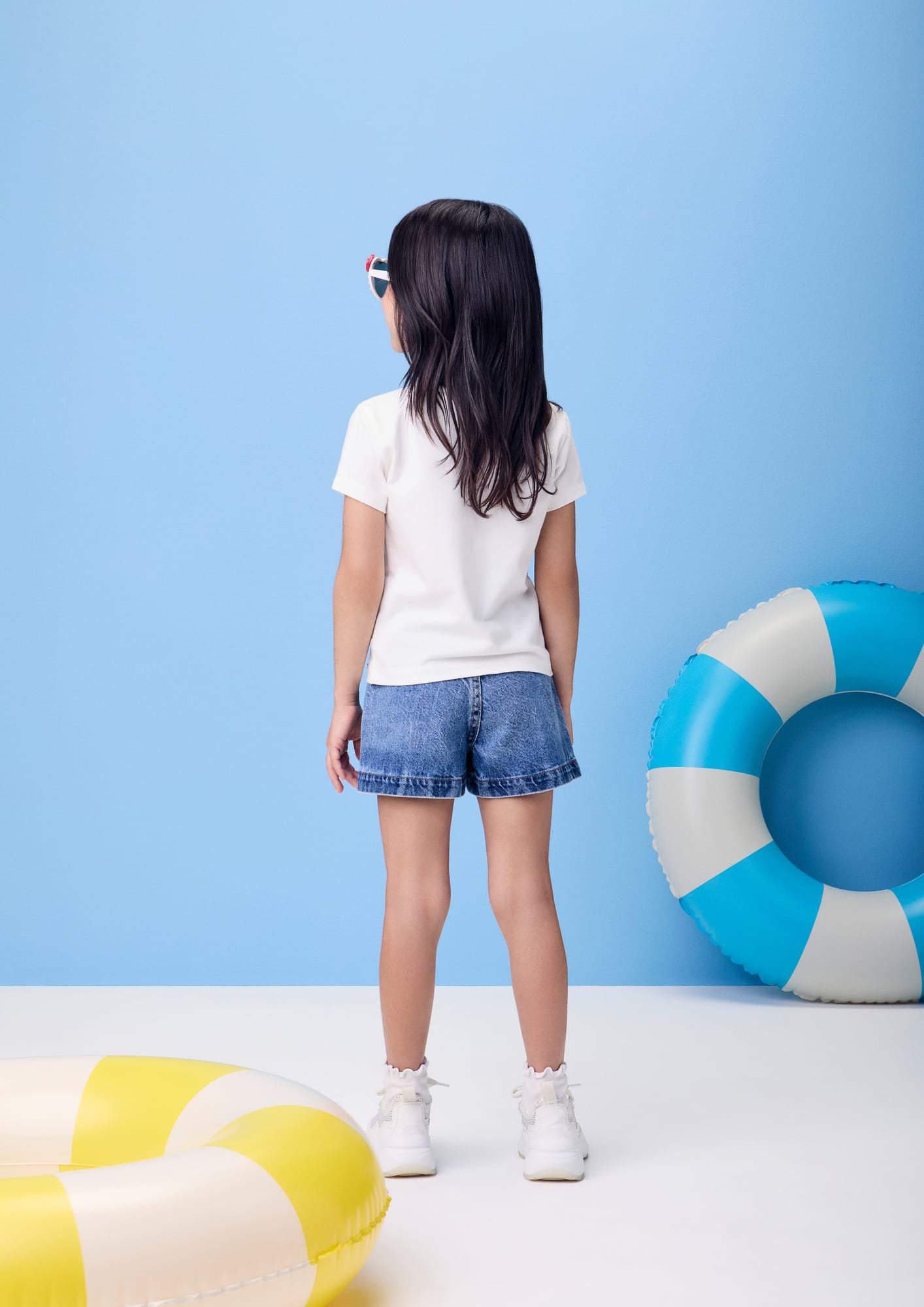 Blusa Infantil Momi Verão Branca Hello Kitty Estilo Náutico