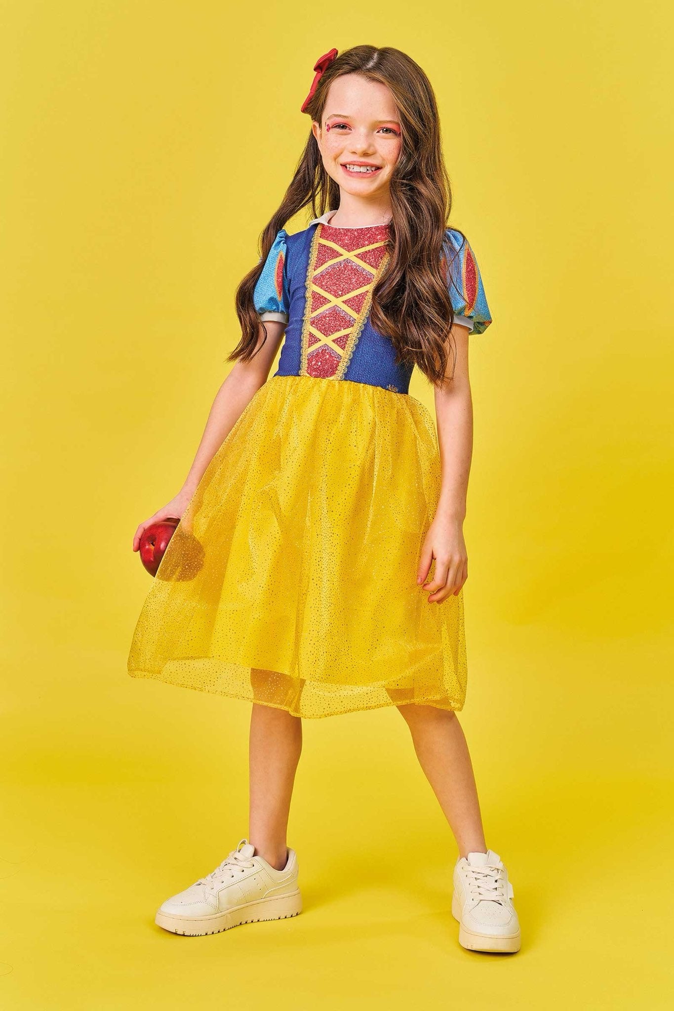 Fantasia Infantil Kukie Branca de Neve