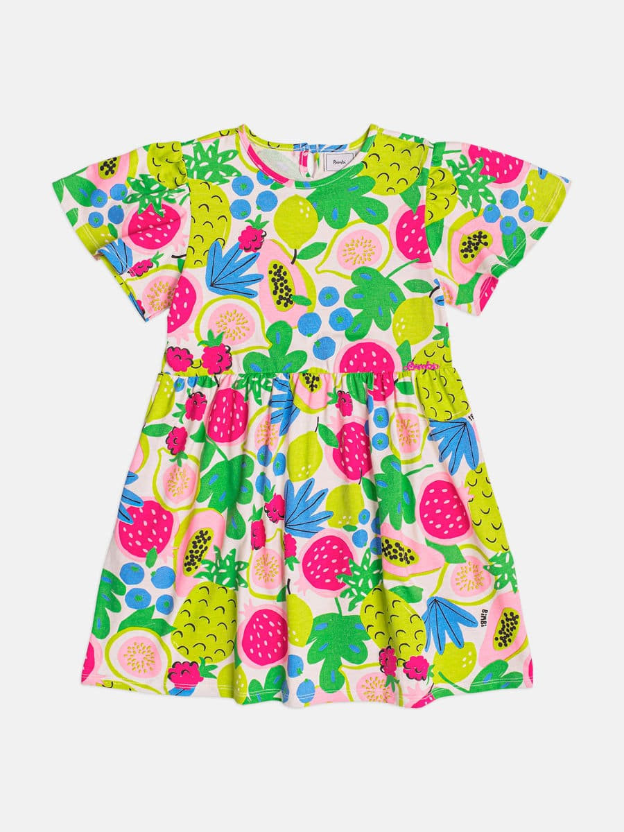 Vestido Infantil Bimbi Colorido Frutinhas